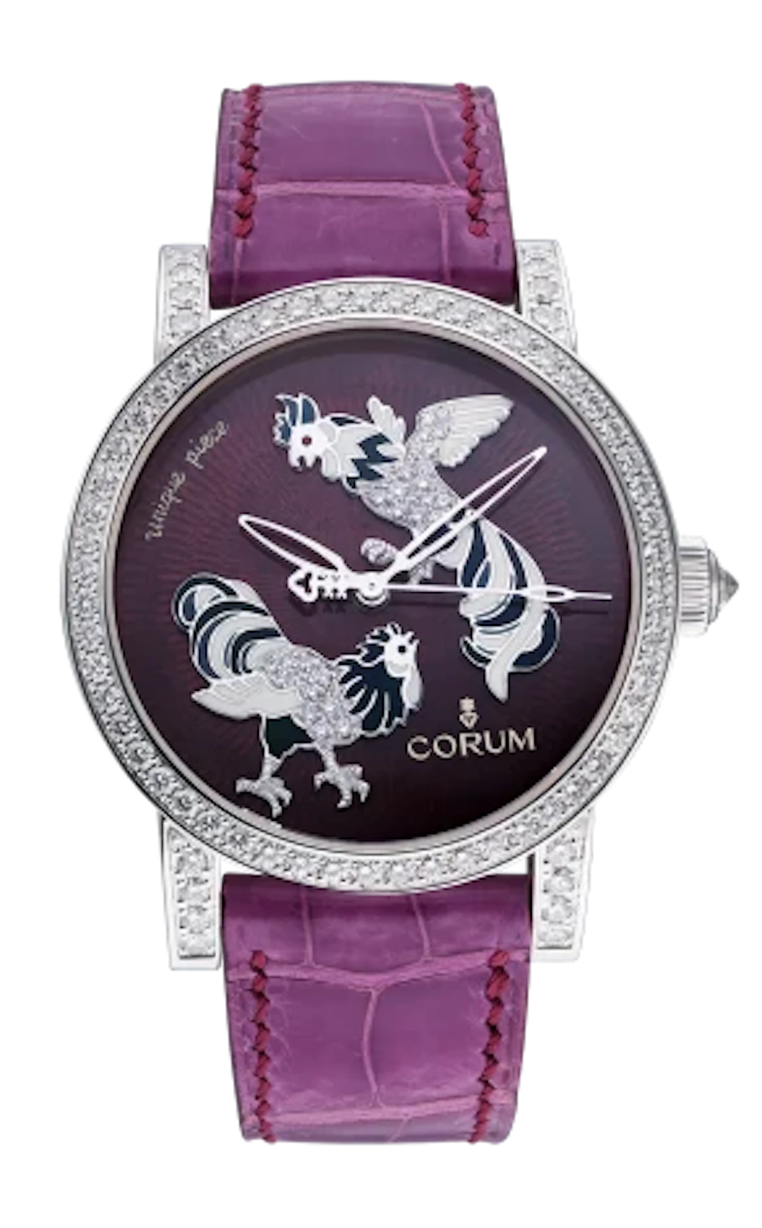 Corum Rooster Limited Edition 18K White Gold & Diamonds Unisex Watch