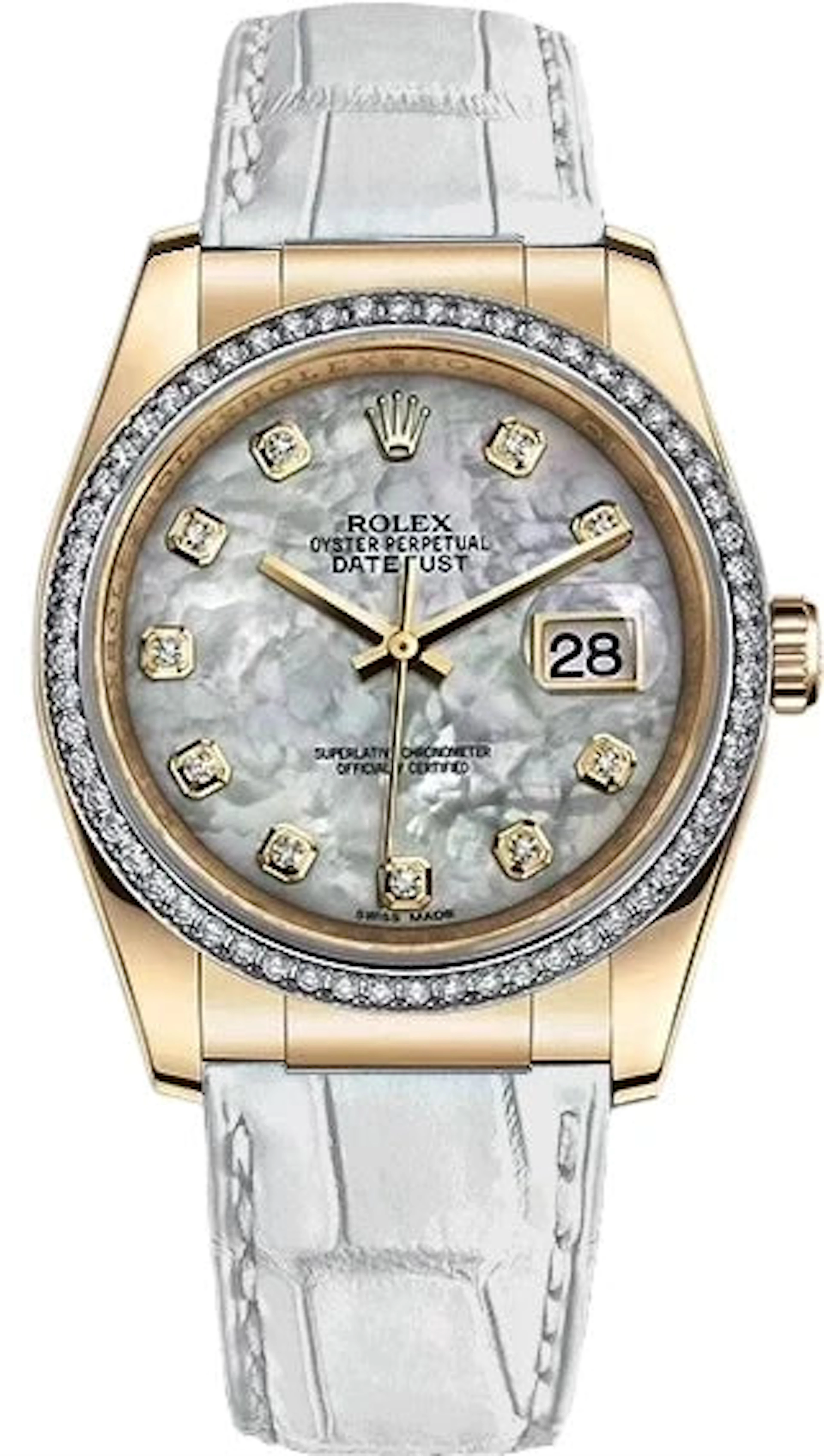 Rolex Datejust 18K Yellow Gold & Diamonds Lady's Watch