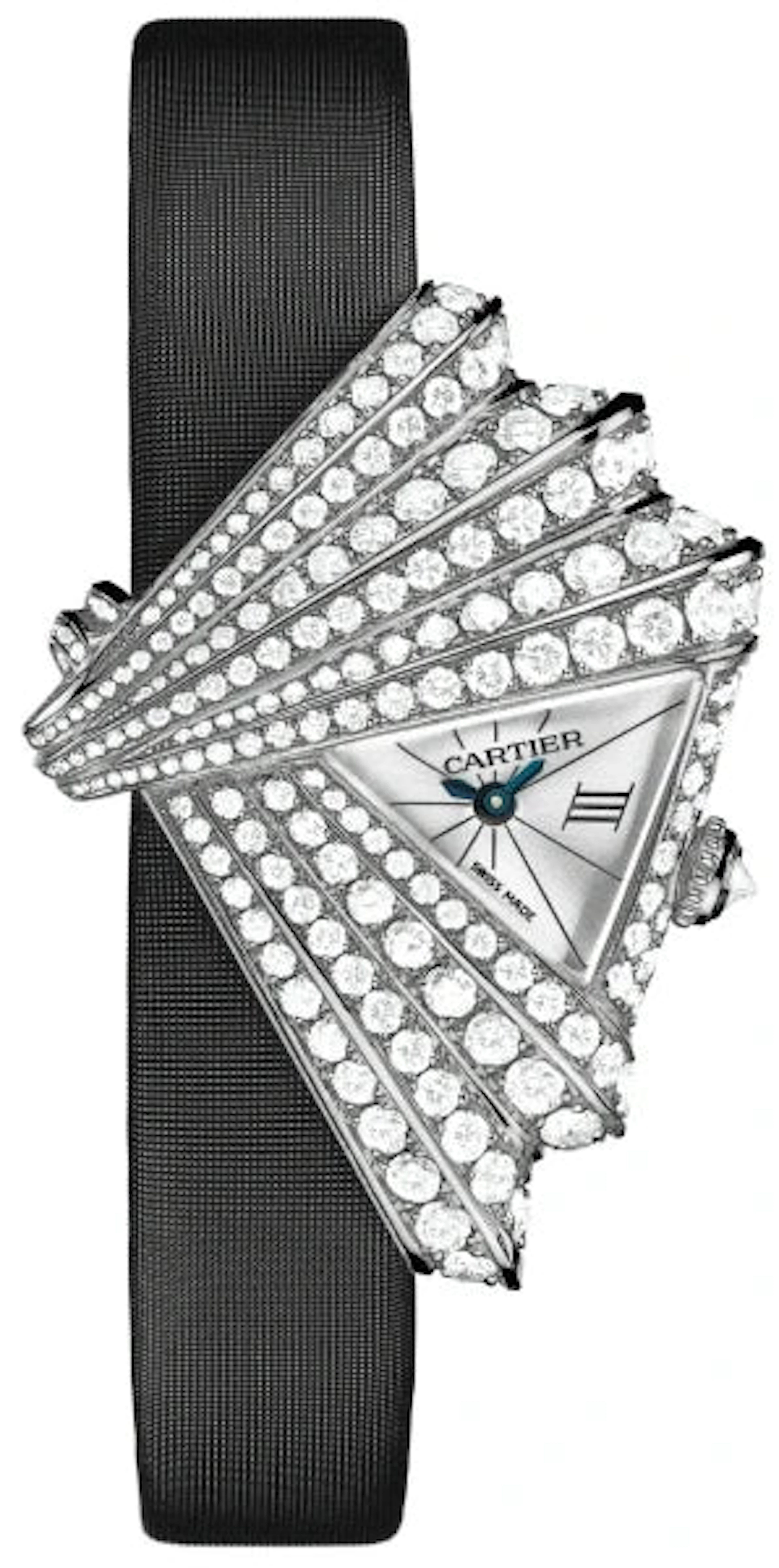 Cartier Libre Froissee 18K White Gold & Diamonds Lady's Watch