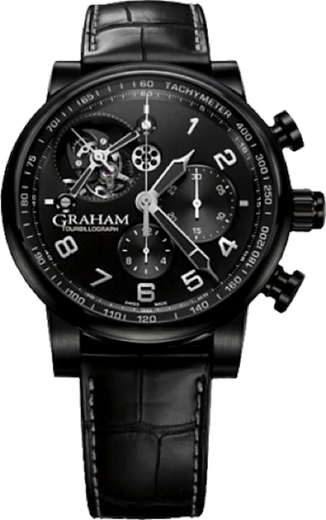 Graham Tourbillograph Trackmaster Black PVD Stainless Steel Men's Watch