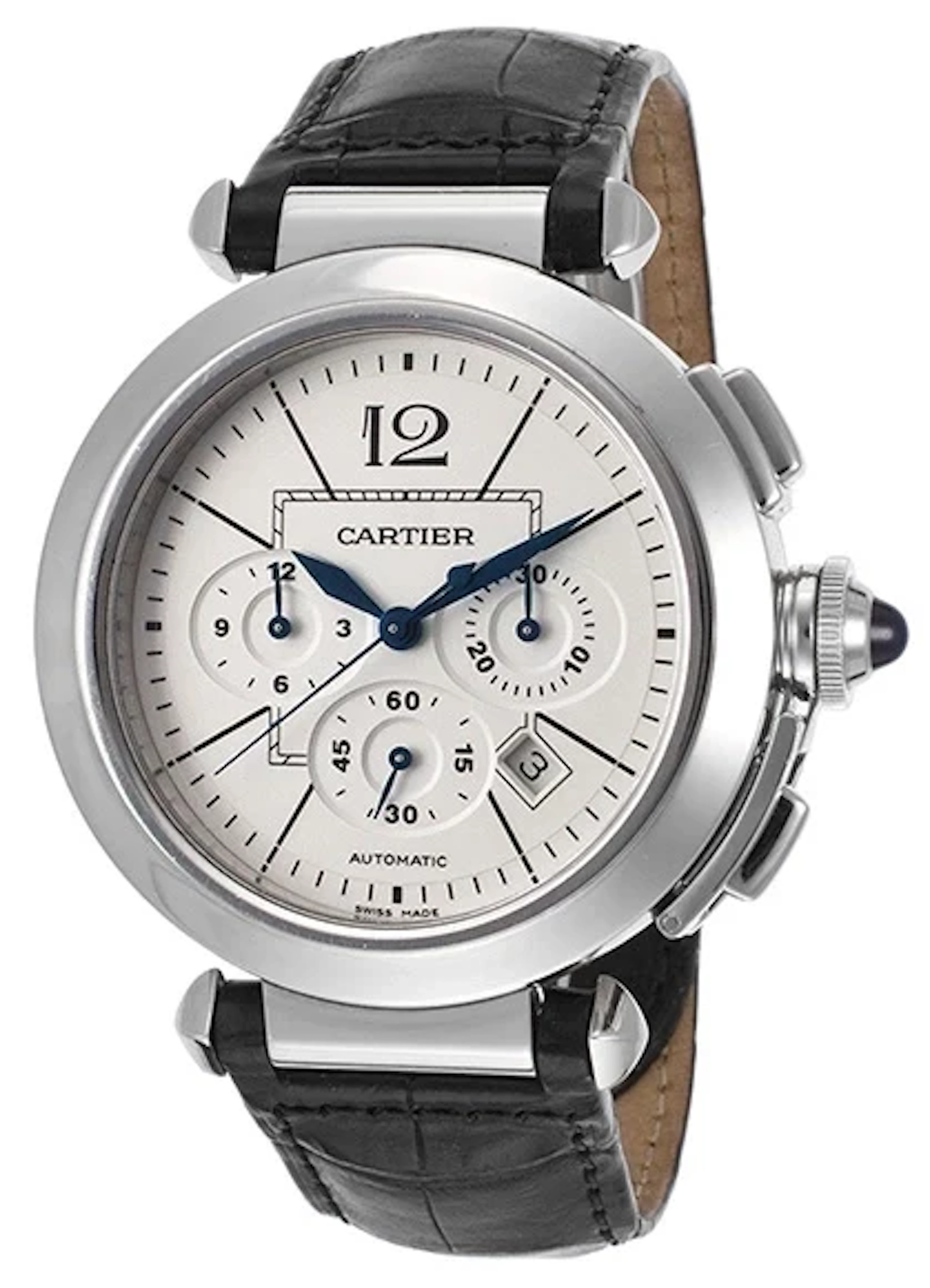 Cartier Calibre de Cartier Pasha XL Chronograph Stainless Steel Men's