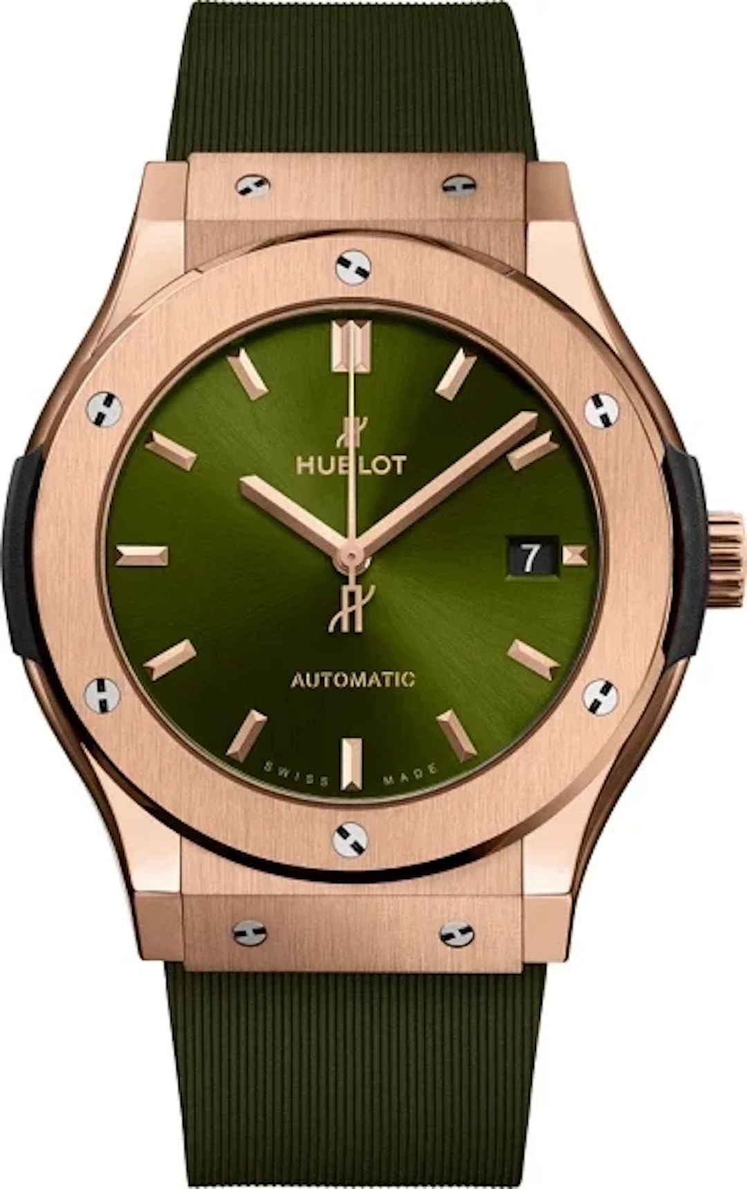 Hublot Classic Fusion Green 18K Rose Gold Men's Watch