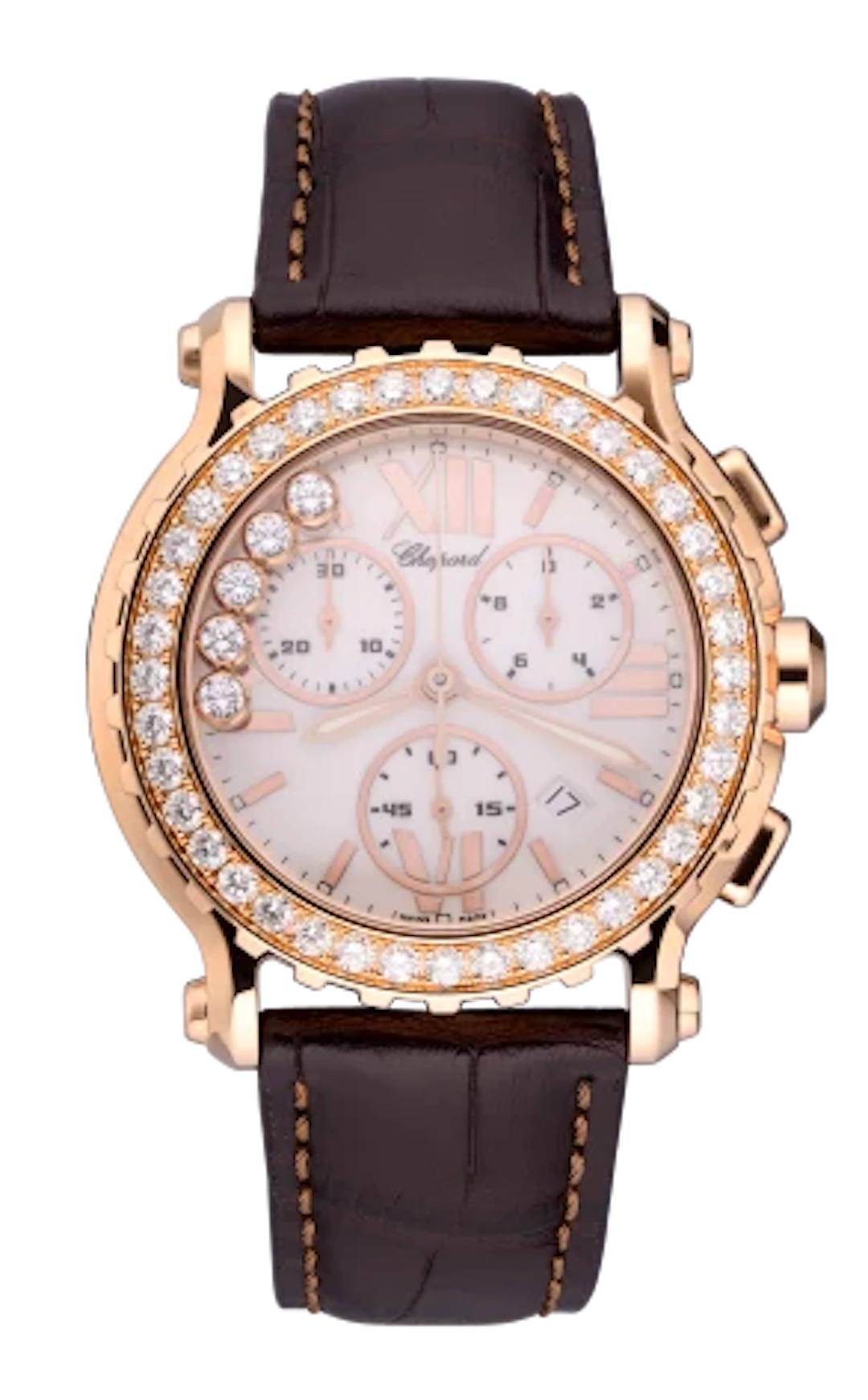 Chopard Happy Sport 18K Rose Gold & Diamonds Ladies Watch