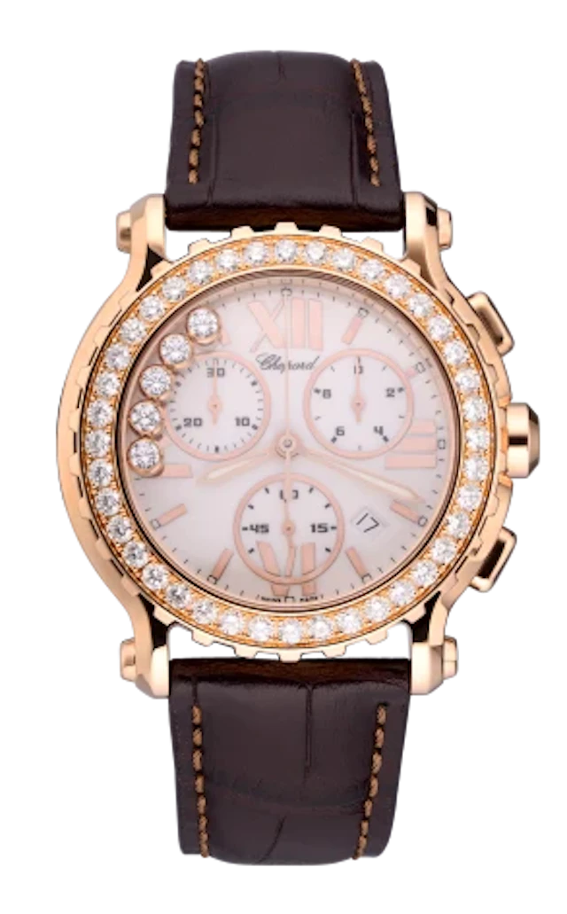 Chopard Happy Sport 18K Rose Gold & Diamonds Ladies Watch