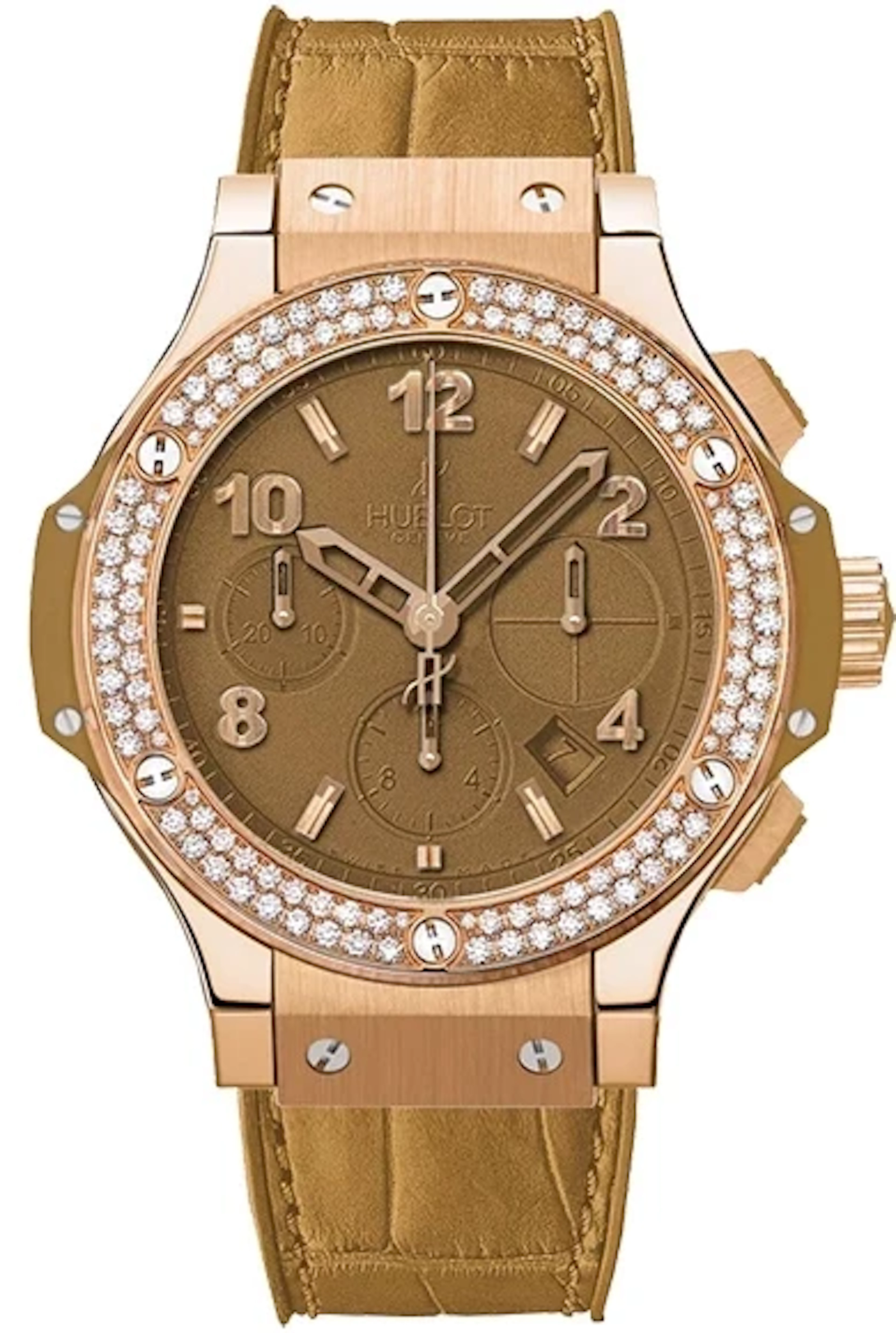 Hublot Big Bang Camel Diamonds & 18K Rose Gold Lady's Watch