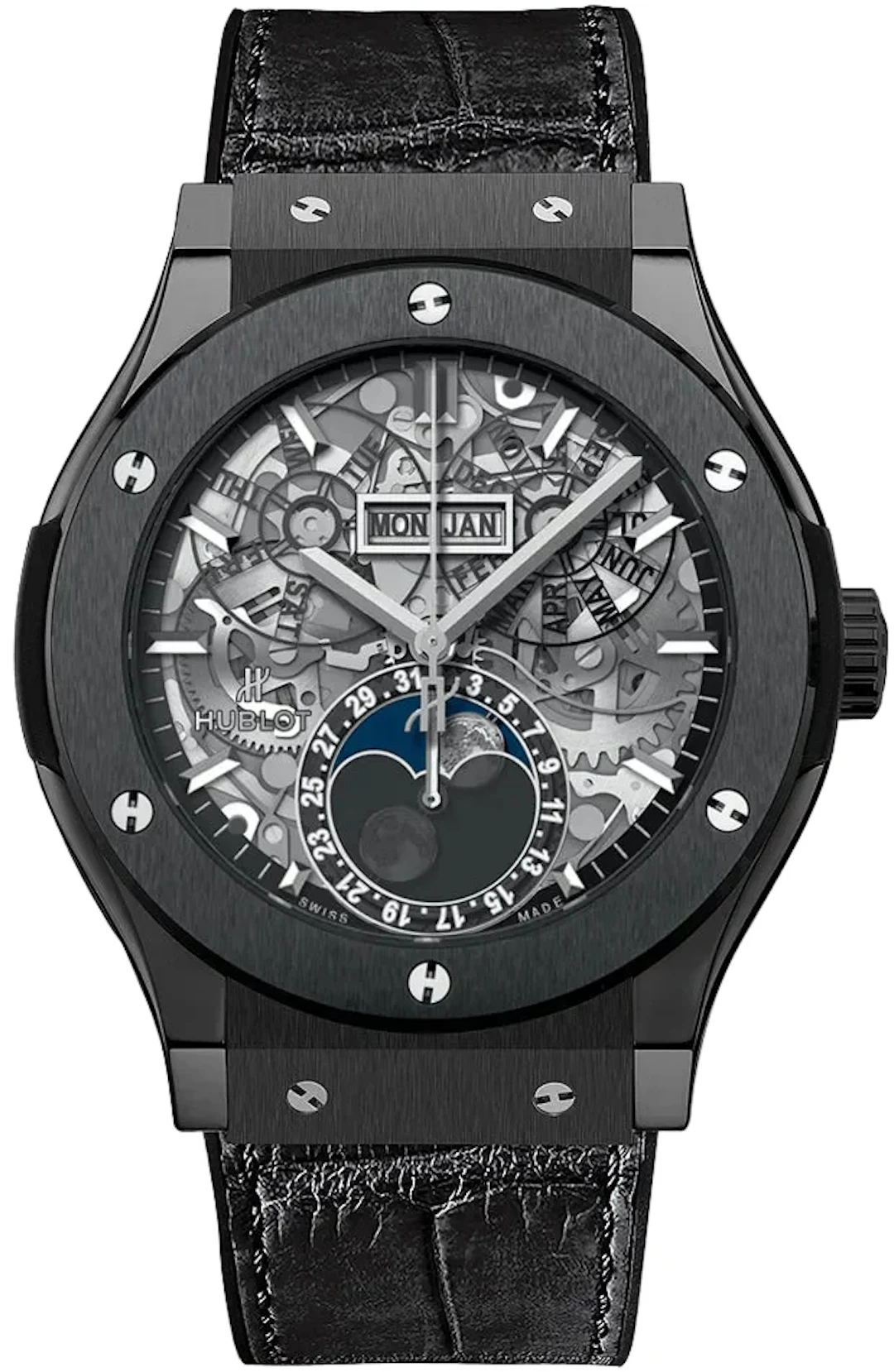 Hublot Classic Fusion Aerofusion Moonphase Black Ceramic Men's Watch