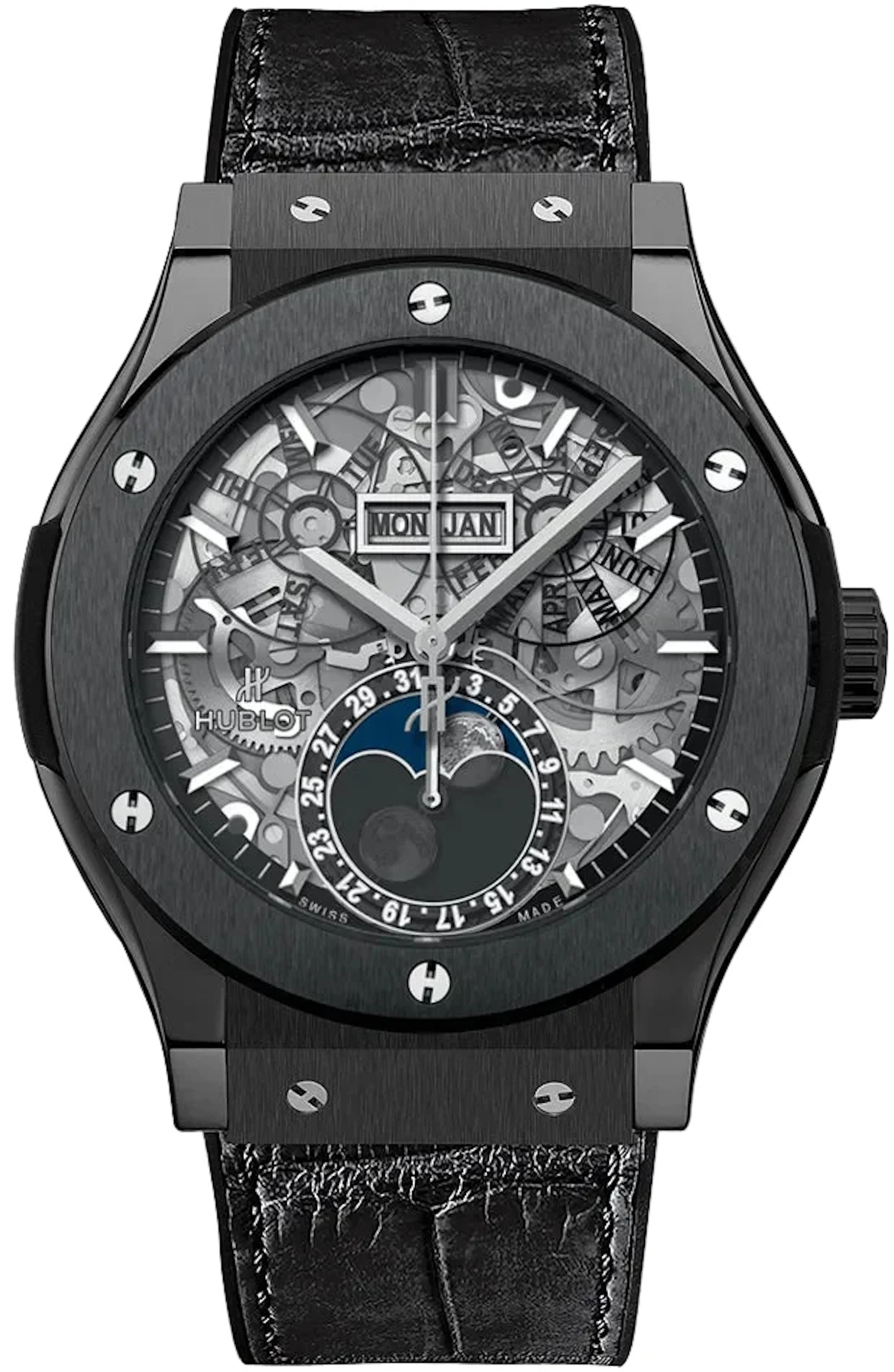 Hublot Classic Fusion Aerofusion Moonphase Black Ceramic Men's Watch