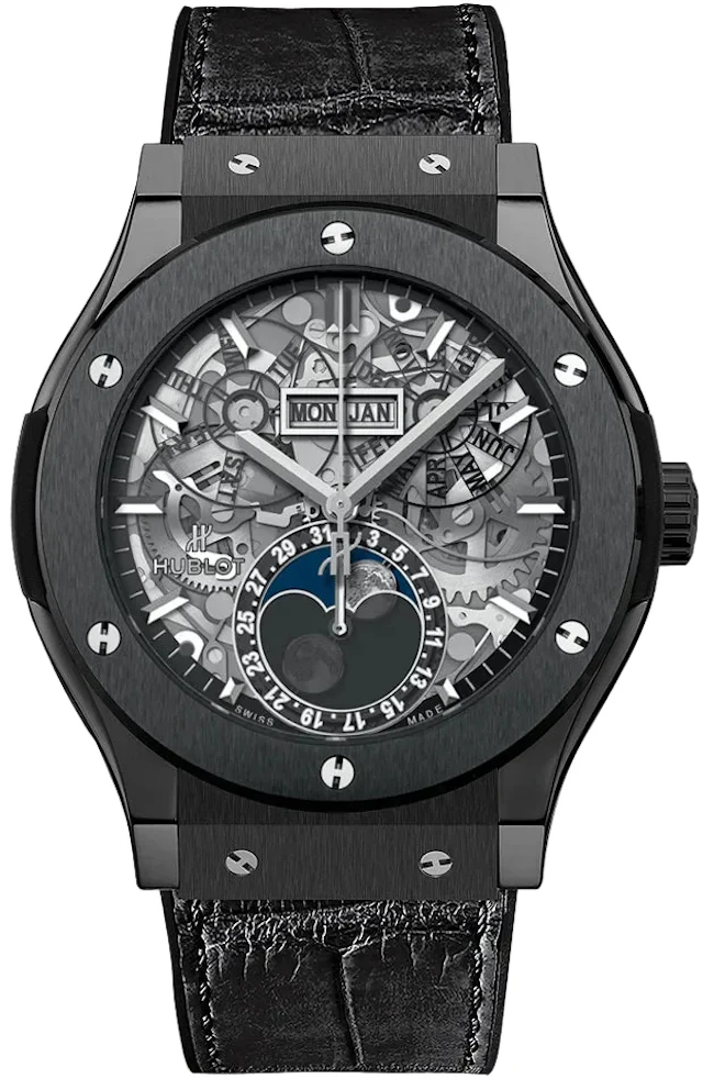 Hublot Classic Fusion Aerofusion Moonphase Black Ceramic Men's Watch
