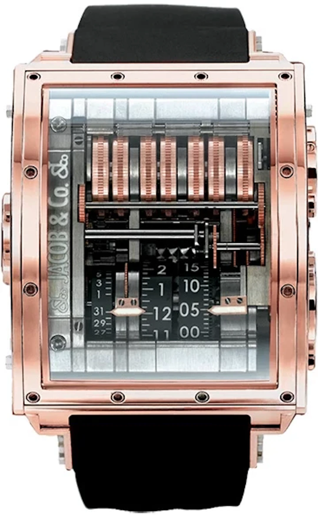 Jacob & Co The Quenttin Tourbillon 18K Rose Gold Men's Watch
