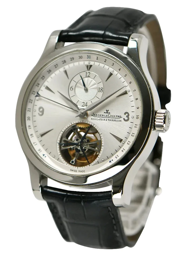 Jaeger-LeCoultre Master Grand Tourbillon Dual Time Stainless Steel Men's Watch