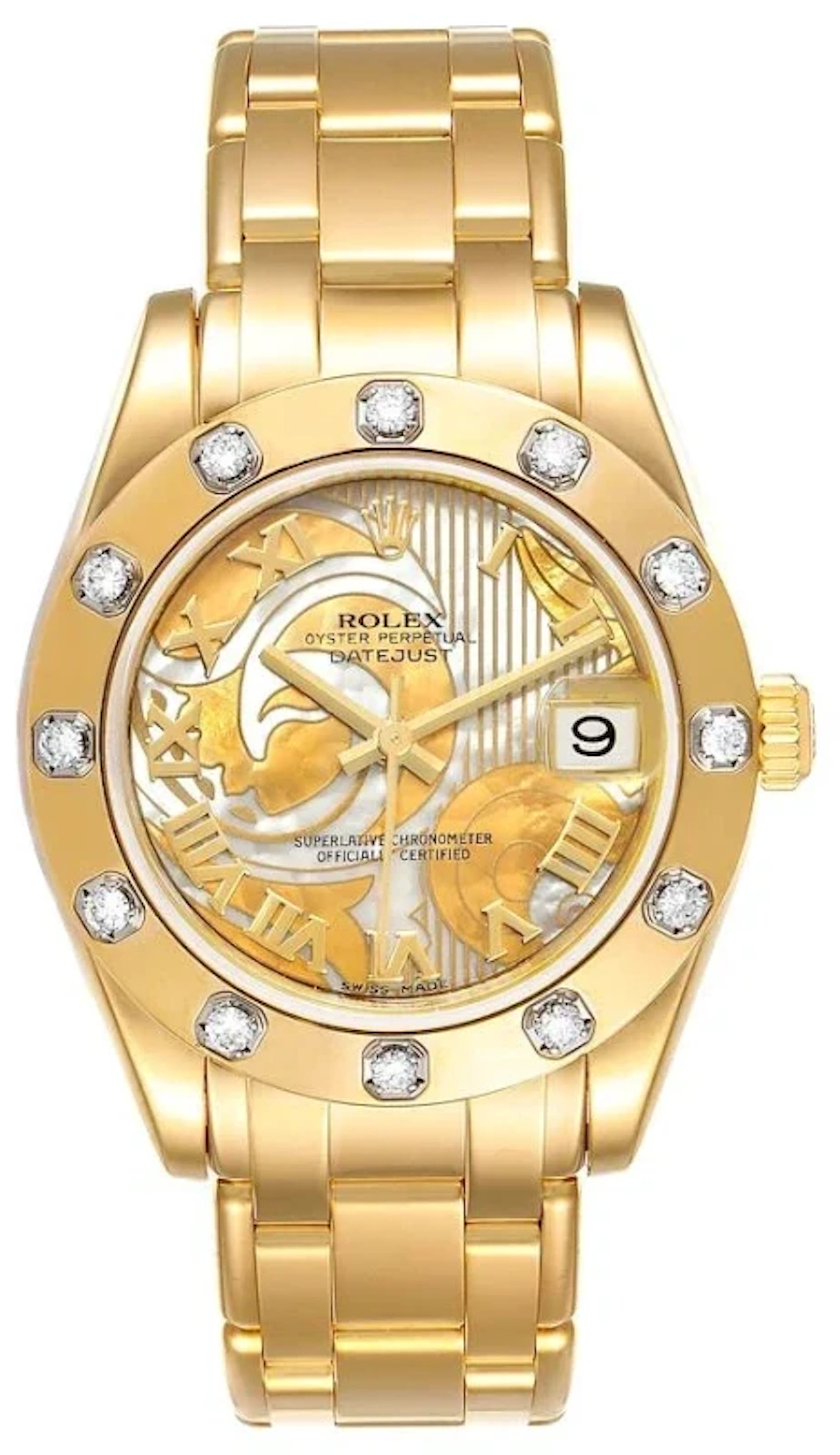 Rolex Pearlmaster 18K Yellow Gold & Diamonds Lady's Watch