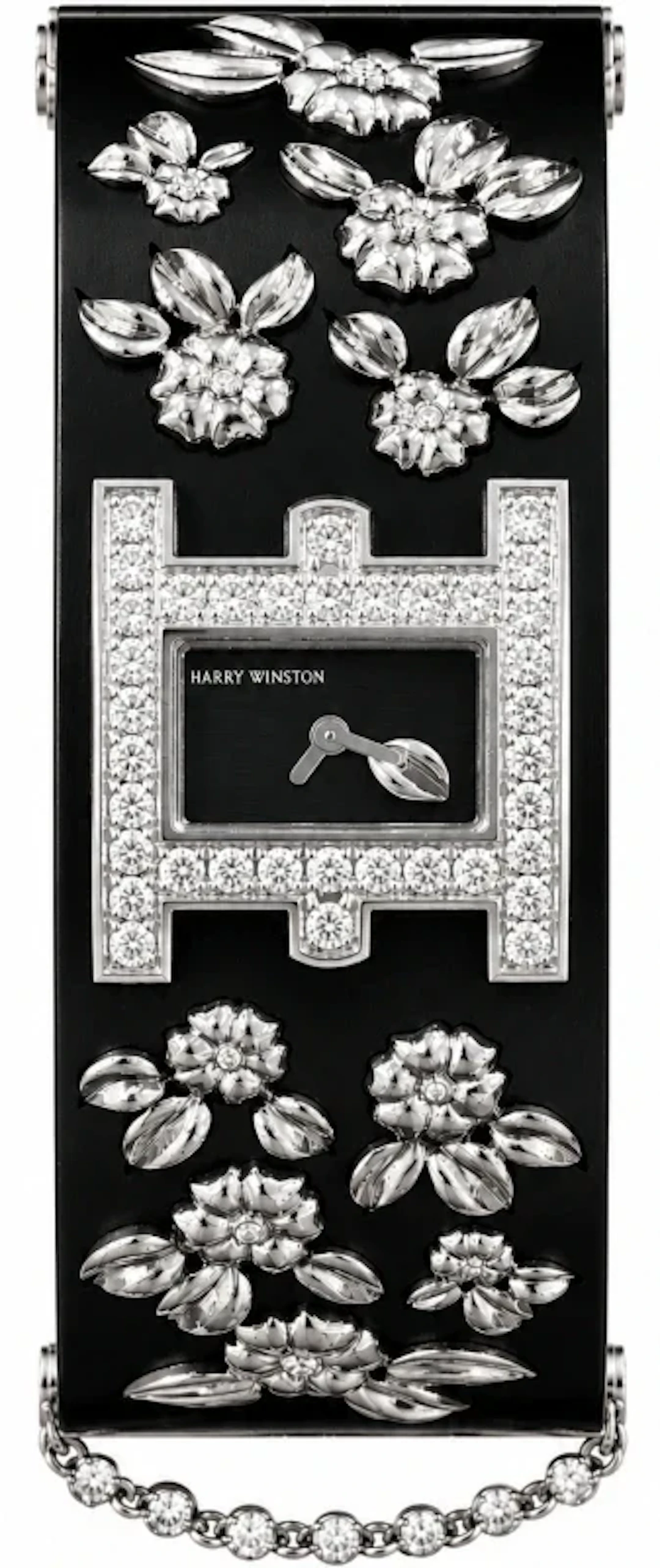 Harry Winston Avenue Ebony 18K White Gold Lady's Watch