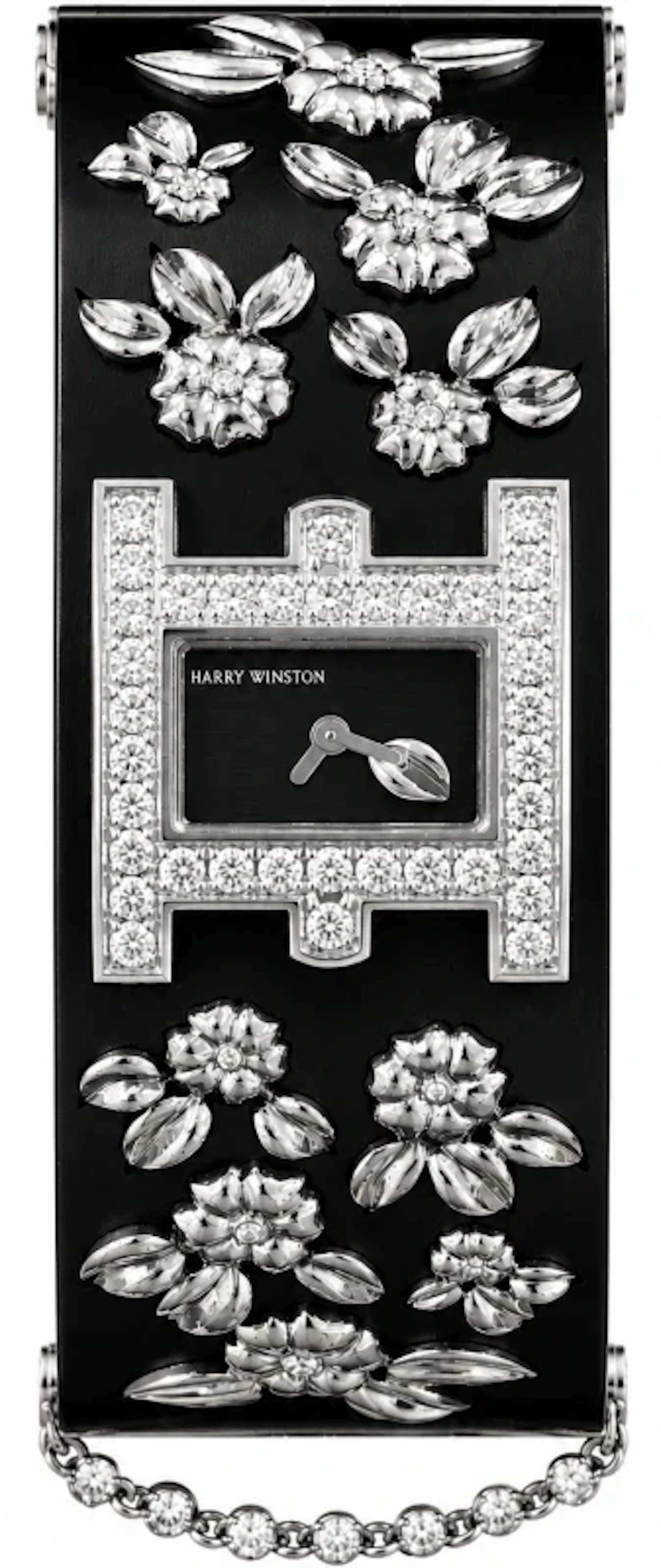 Harry Winston Avenue Ebony 18K White Gold Lady's Watch