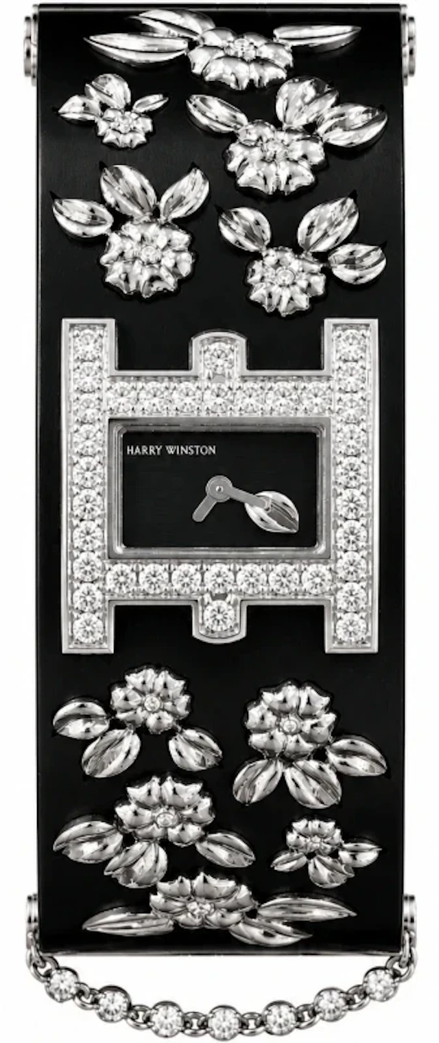 Harry Winston Avenue Ebony 18K White Gold Lady's Watch
