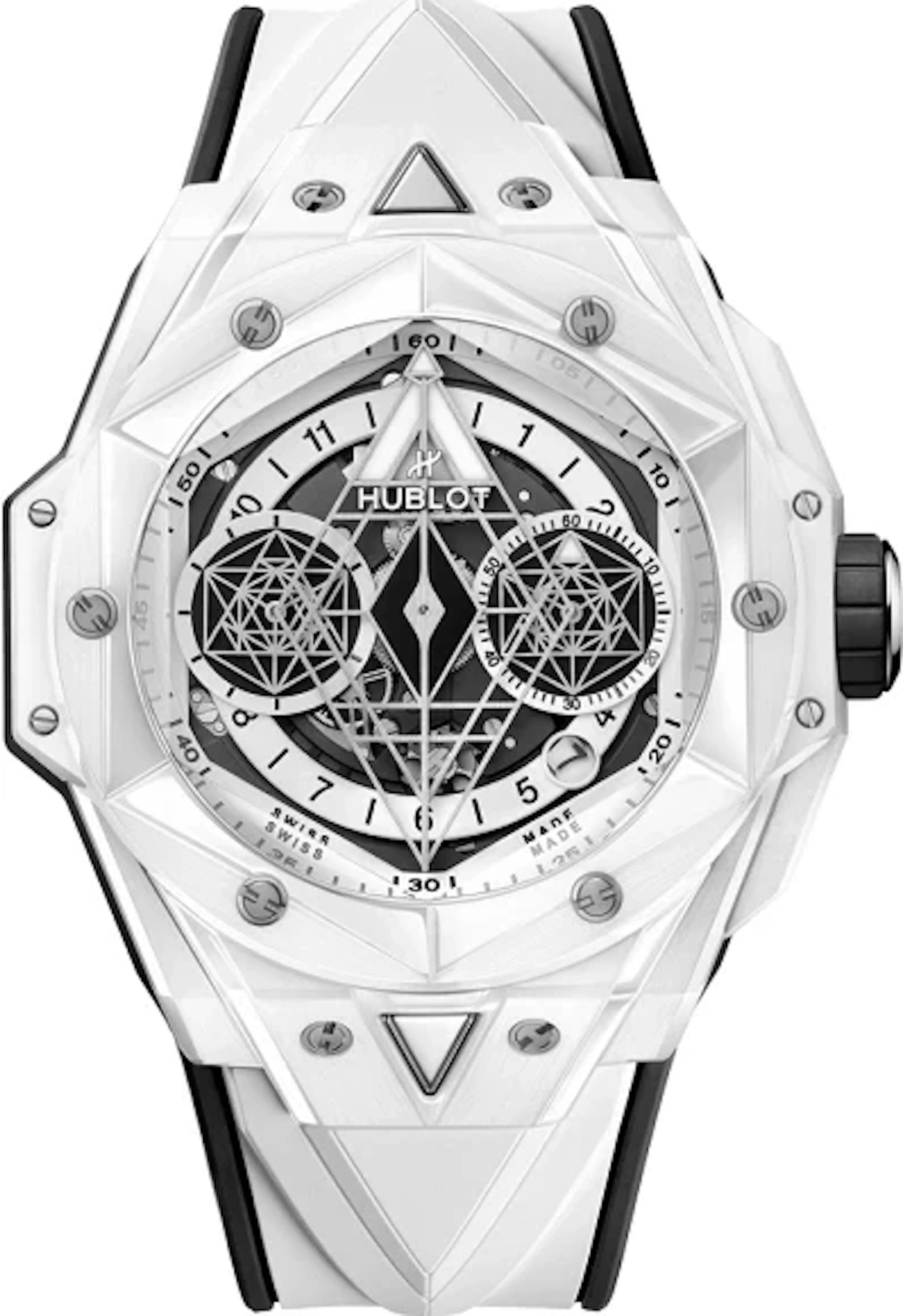 Hublot Big Bang Sang Bleu II Chronograph White Ceramic Men's Watch