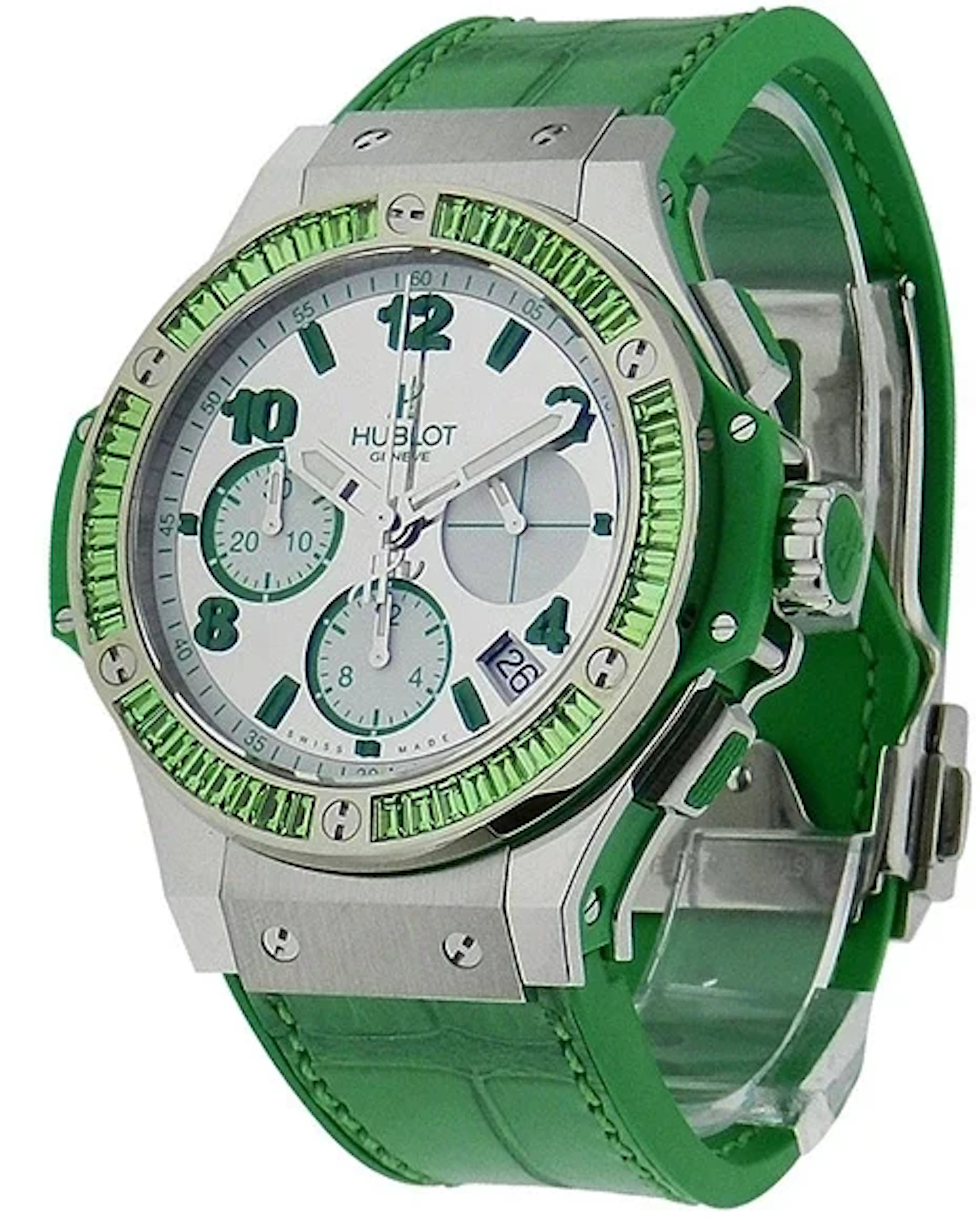 Hublot Big Bang Stainless steel & Tsavorites Lady's Watch