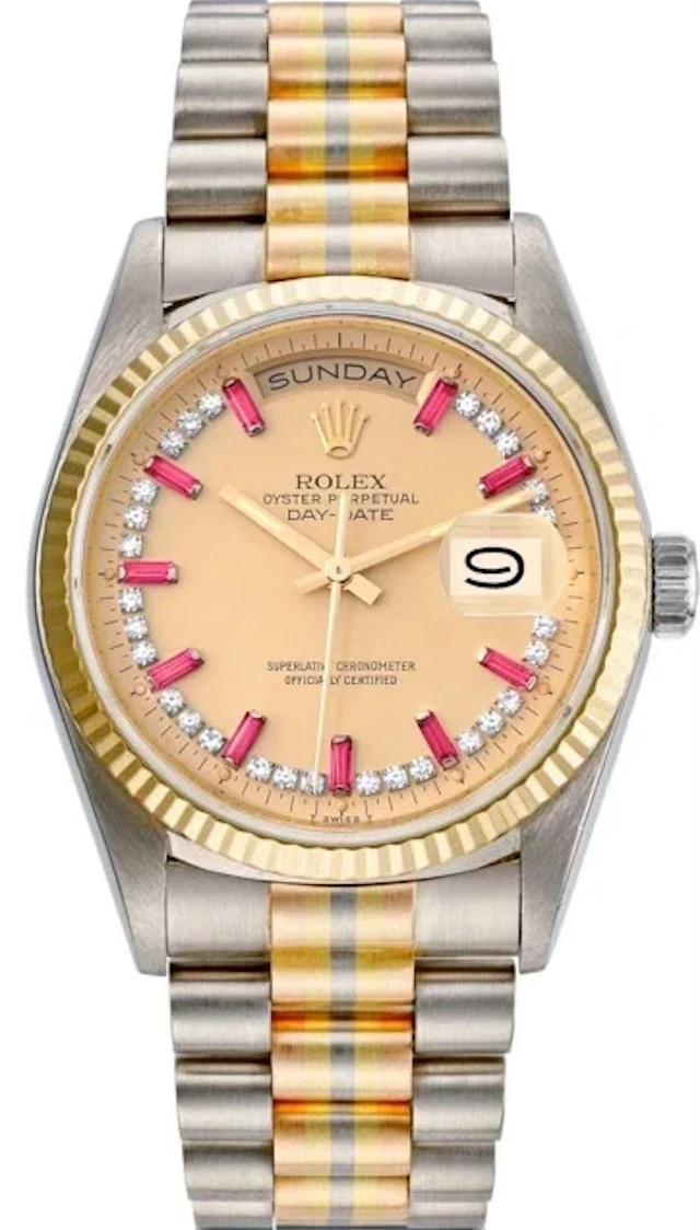 Rolex Day-Date 36 18k Yellow Gold, White Gold & Rose Gold Men's Watch