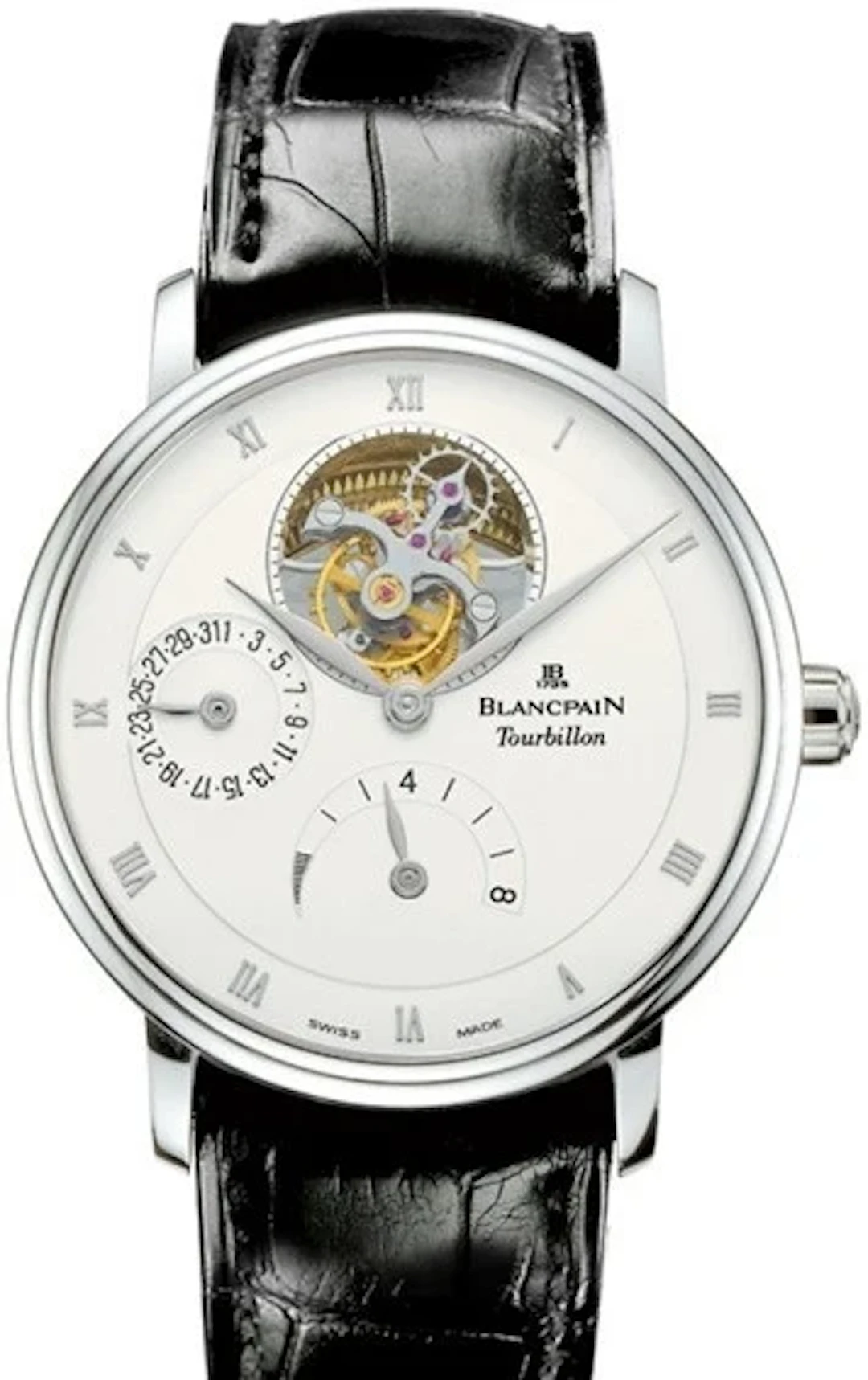 Blancpain Villeret Tourbillon 8 Jours Platinum Mens Watch
