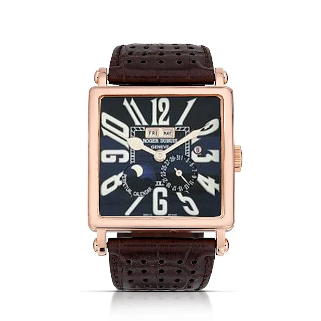 Roger Dubuis Square Perpetual Calendar 18K Rose Gold Men's Watch