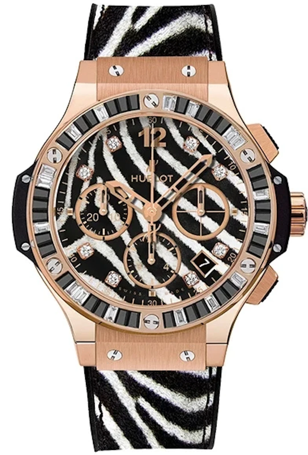 Hublot Big Bang Zebra 41 mm 18K Rose Gold & Diamonds Men's Watch