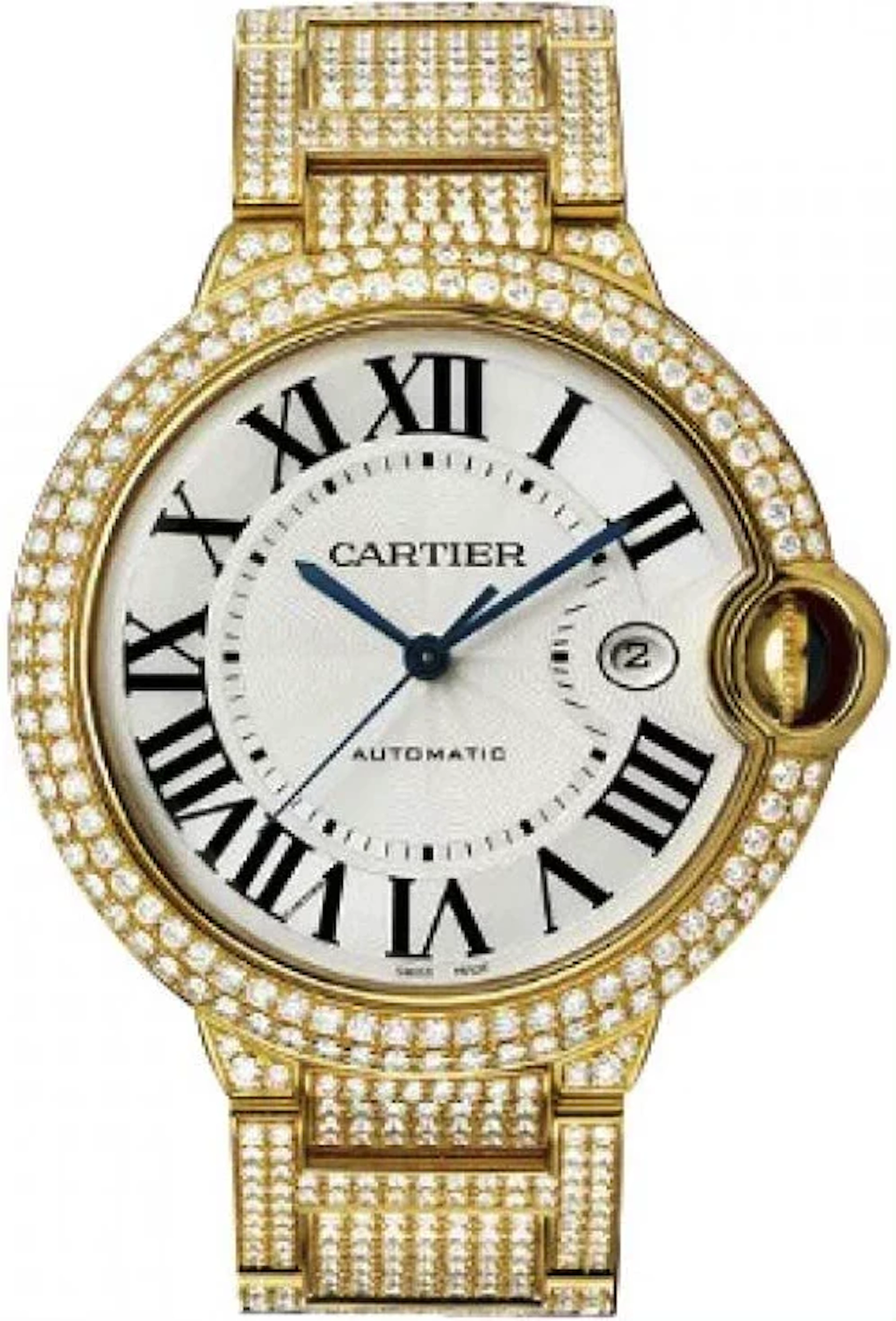 Cartier Ballon Bleu de Cartier Large 18K Yellow Gold & Diamond Men's Watch