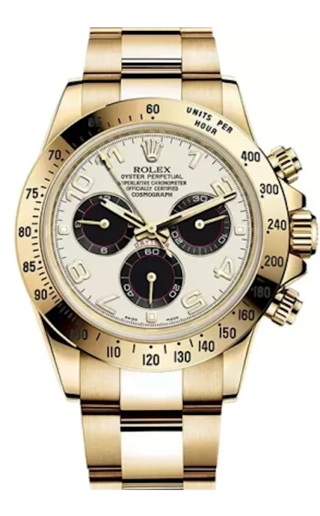 Rolex Daytona Chronograph 18K Yellow Gold Men's Watch
