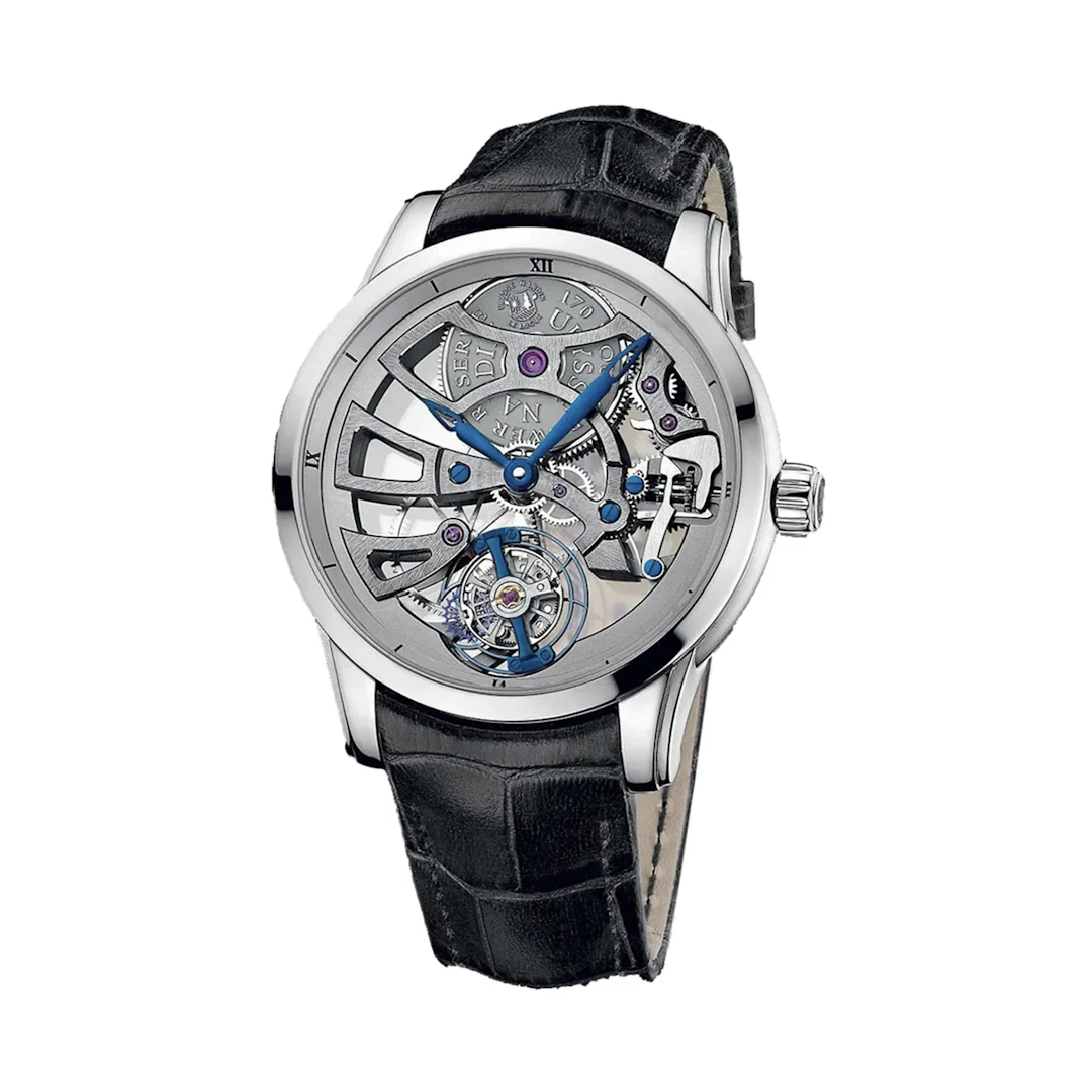 Ulysse Nardin Classico Skeleton Tourbillon 18K White Gold Men's Watch