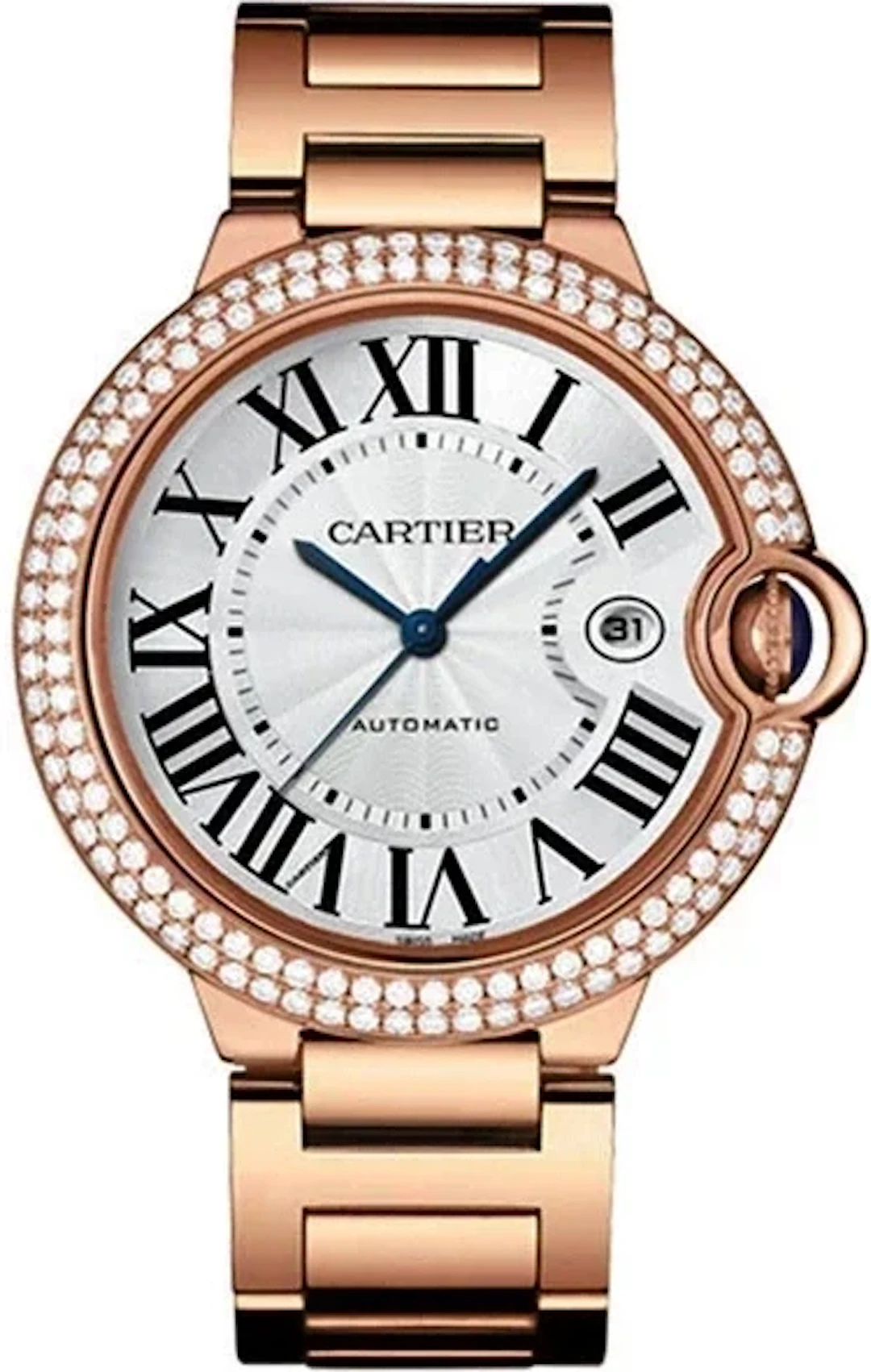 Cartier Ballon Bleu 42 mm 18K Rose Gold & Diamonds Lady's Watch