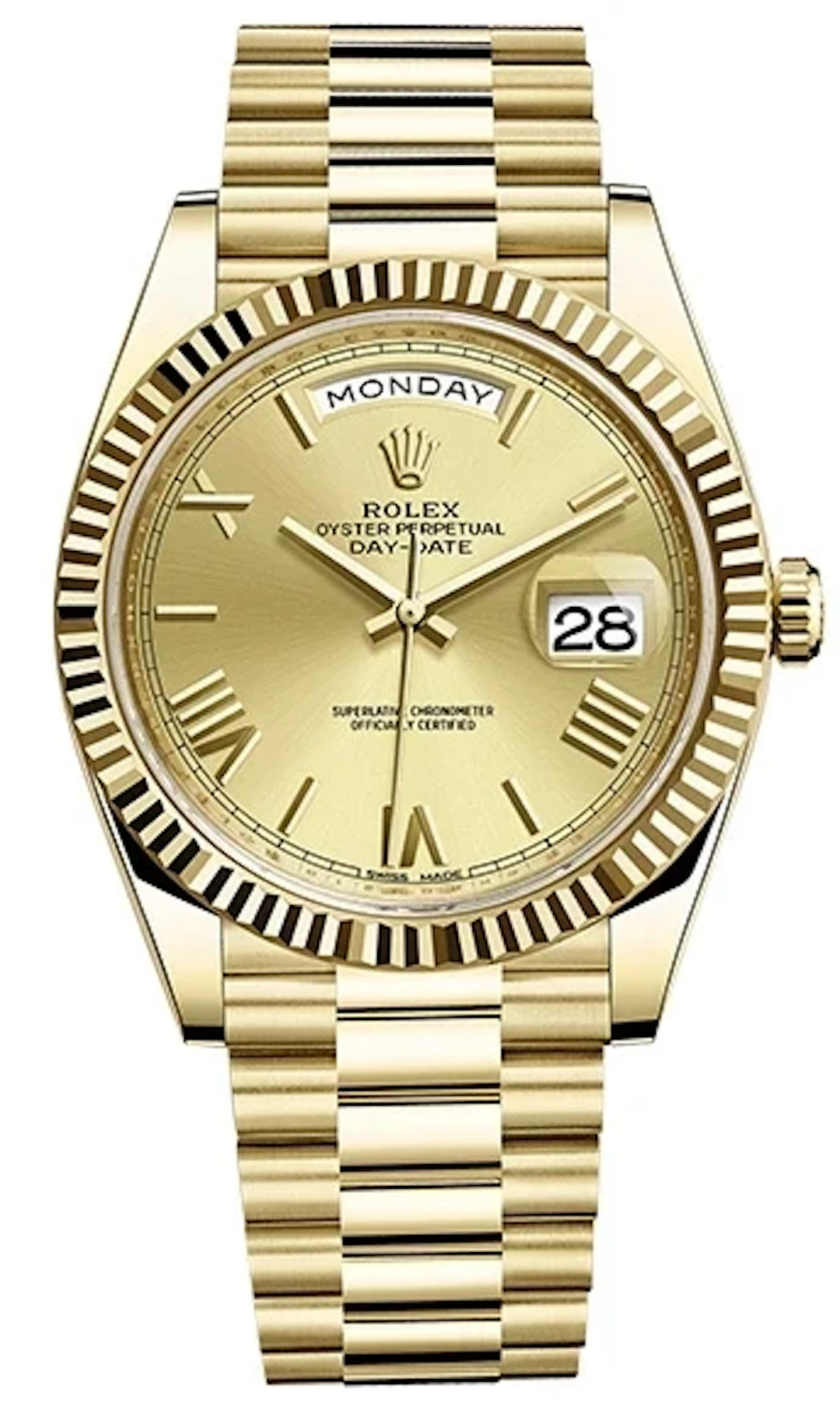 Rolex Day-Date 18K Yellow Gold Men's Watch