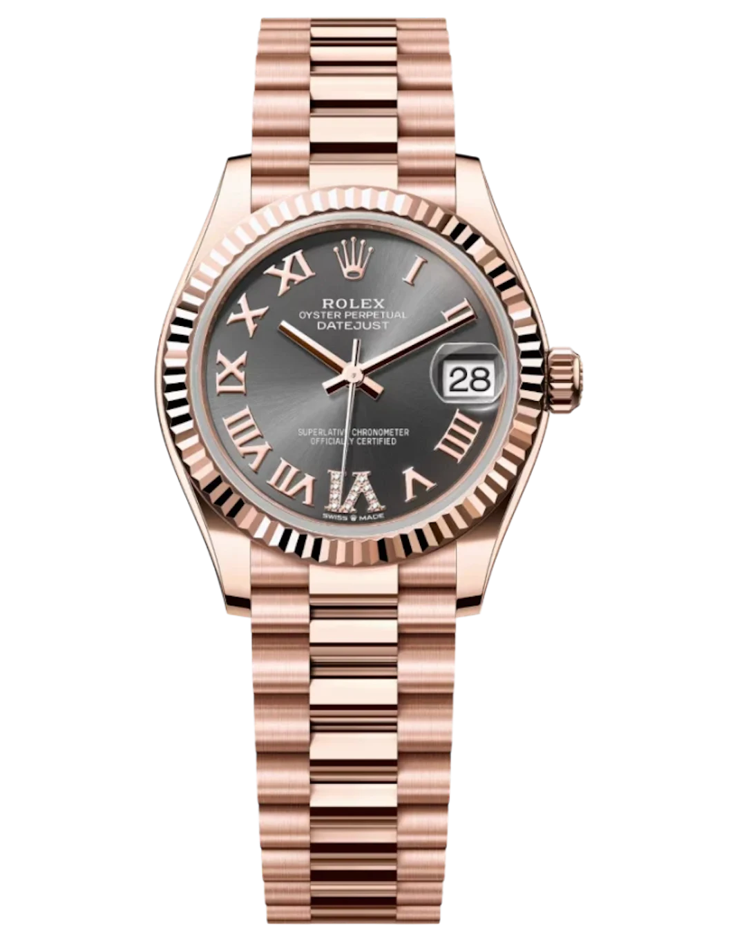 Rolex Datejust 18K Rose Gold Lady's Watch