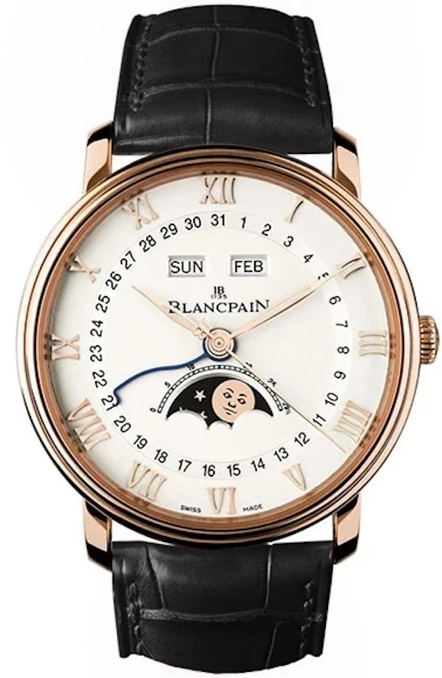 Blancpain Villeret Calendar Moonphase 18K Rose Gold Men's Watch