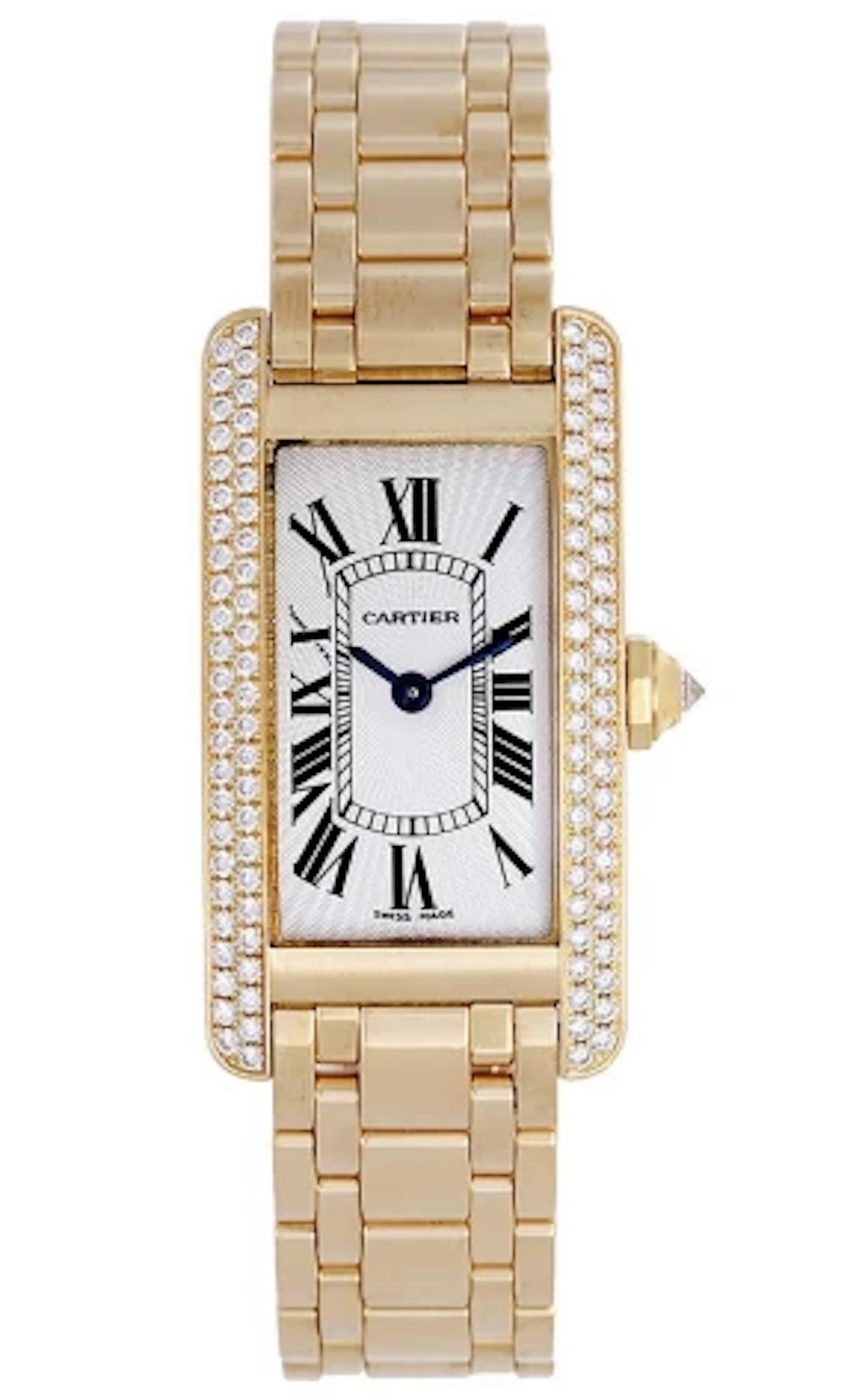 Cartier Tank Américaine 18K Yellow Gold & Diamonds Lady's Watch