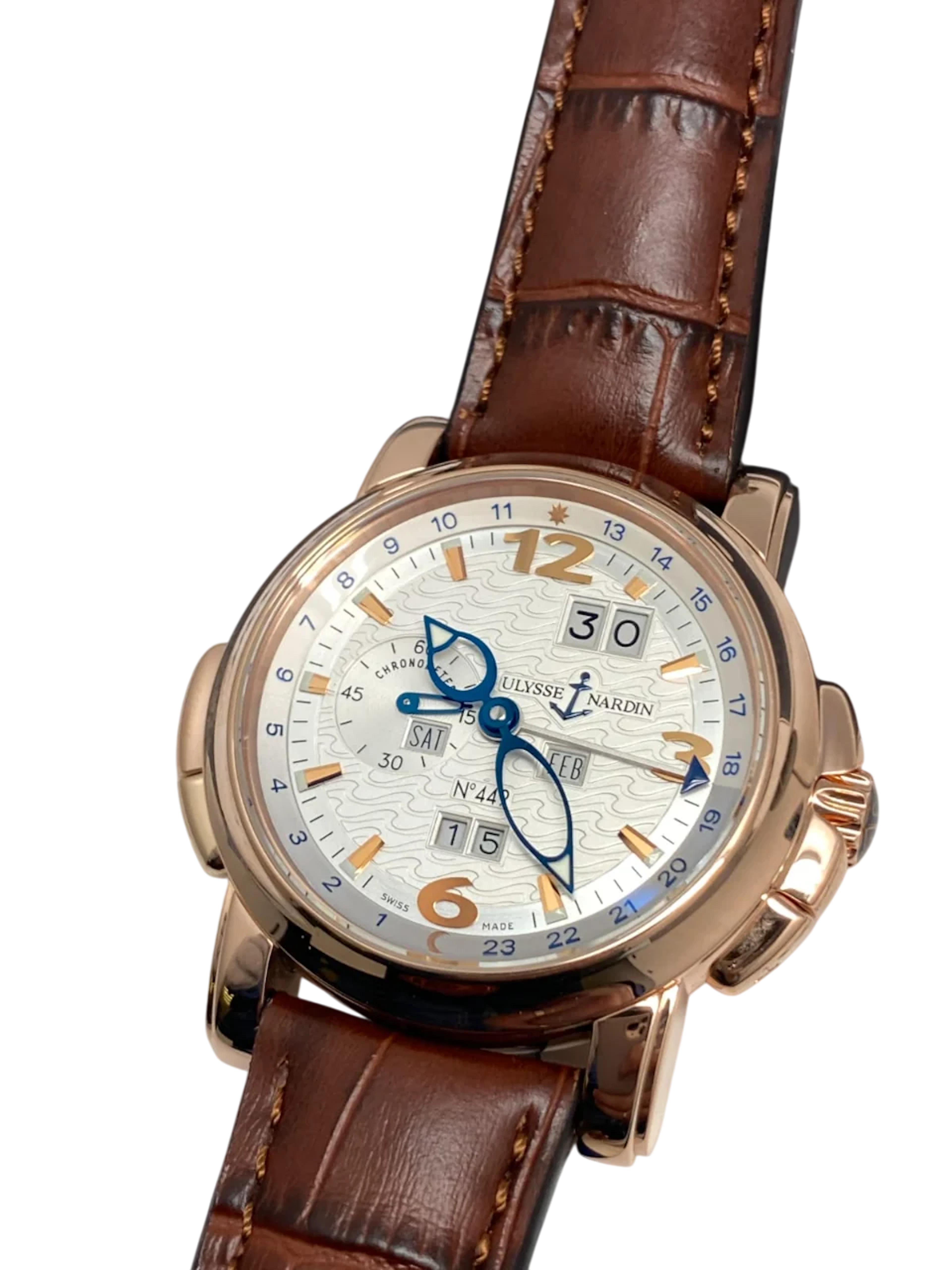 Ulysse Nardin GMT Perpetual Limited Edition 18K Rose Gold Men's Watch