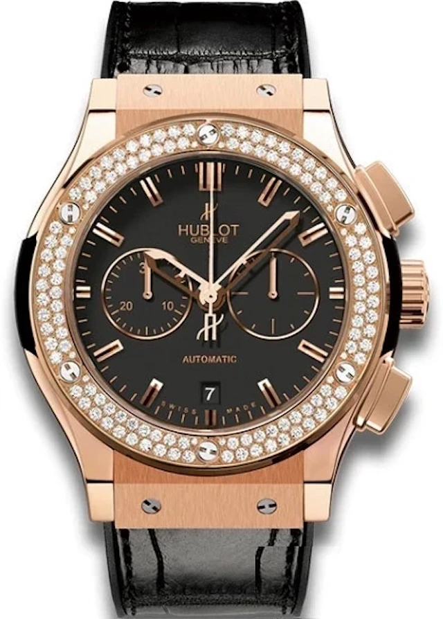 Hublot Classic Fusion Chronograph 45 mm 18K Rose Gold & Diamonds Men's Watch