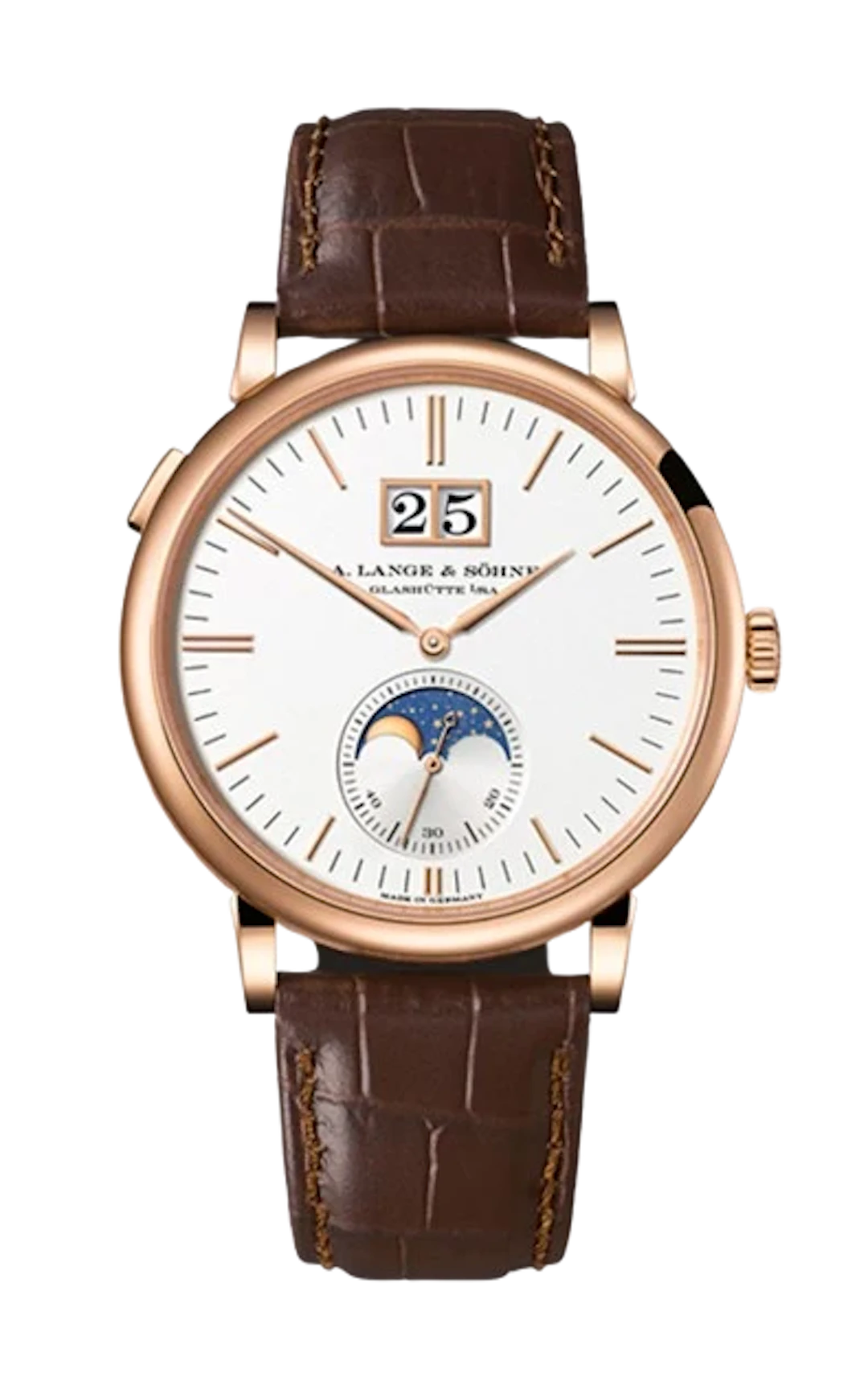 A. Lange & Söhne Saxonia Moon Phase 18K Rose Gold Men’s Watch