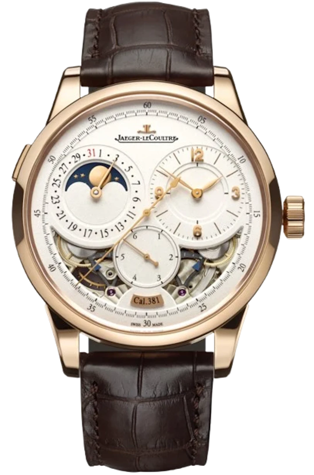 Jaeger-LeCoultre Duometre Quantieme Lunaire 18K Rose Gold Men’s Watch