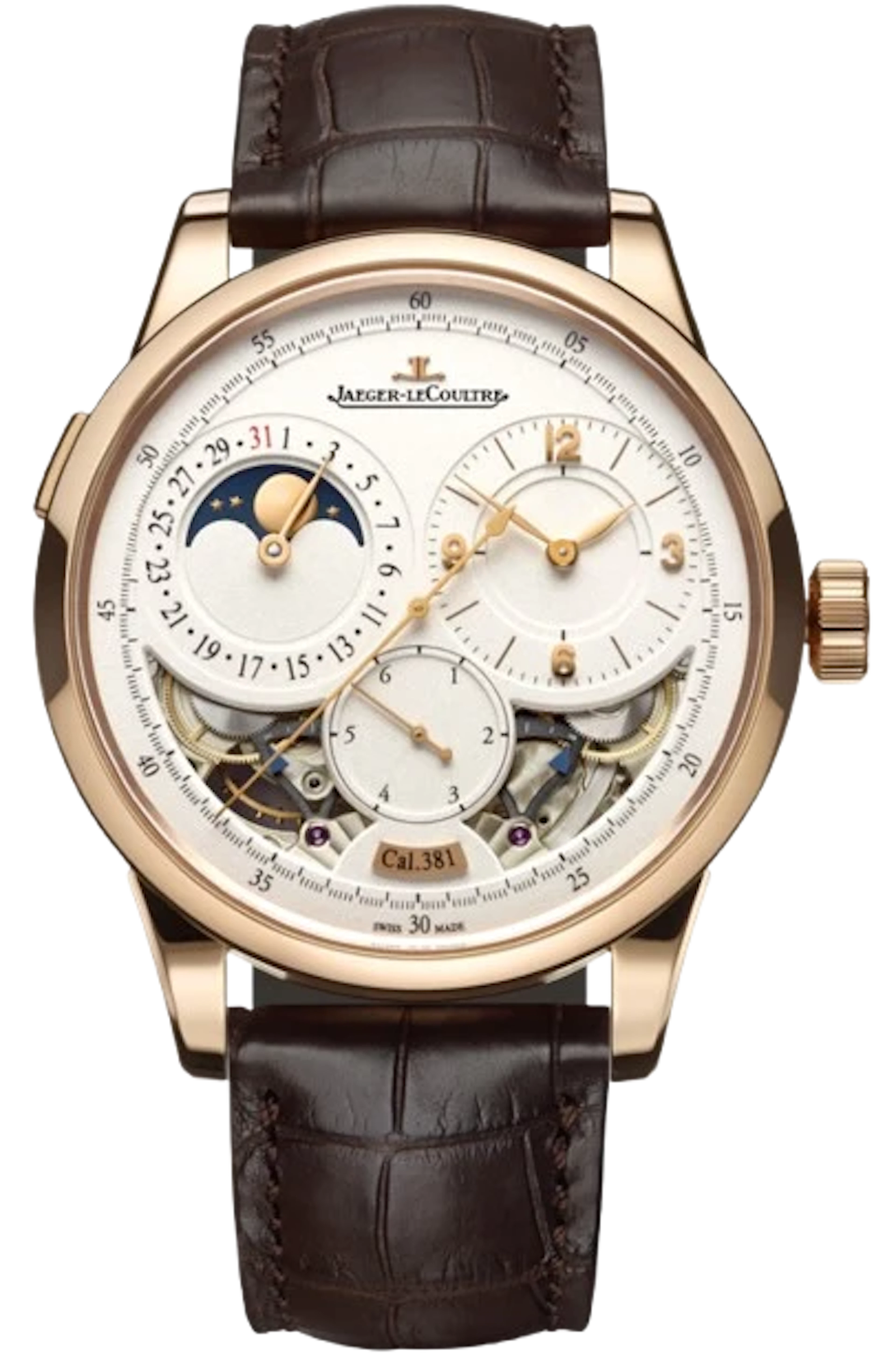 Jaeger-LeCoultre Duometre Quantieme Lunaire 18K Rose Gold Men’s Watch