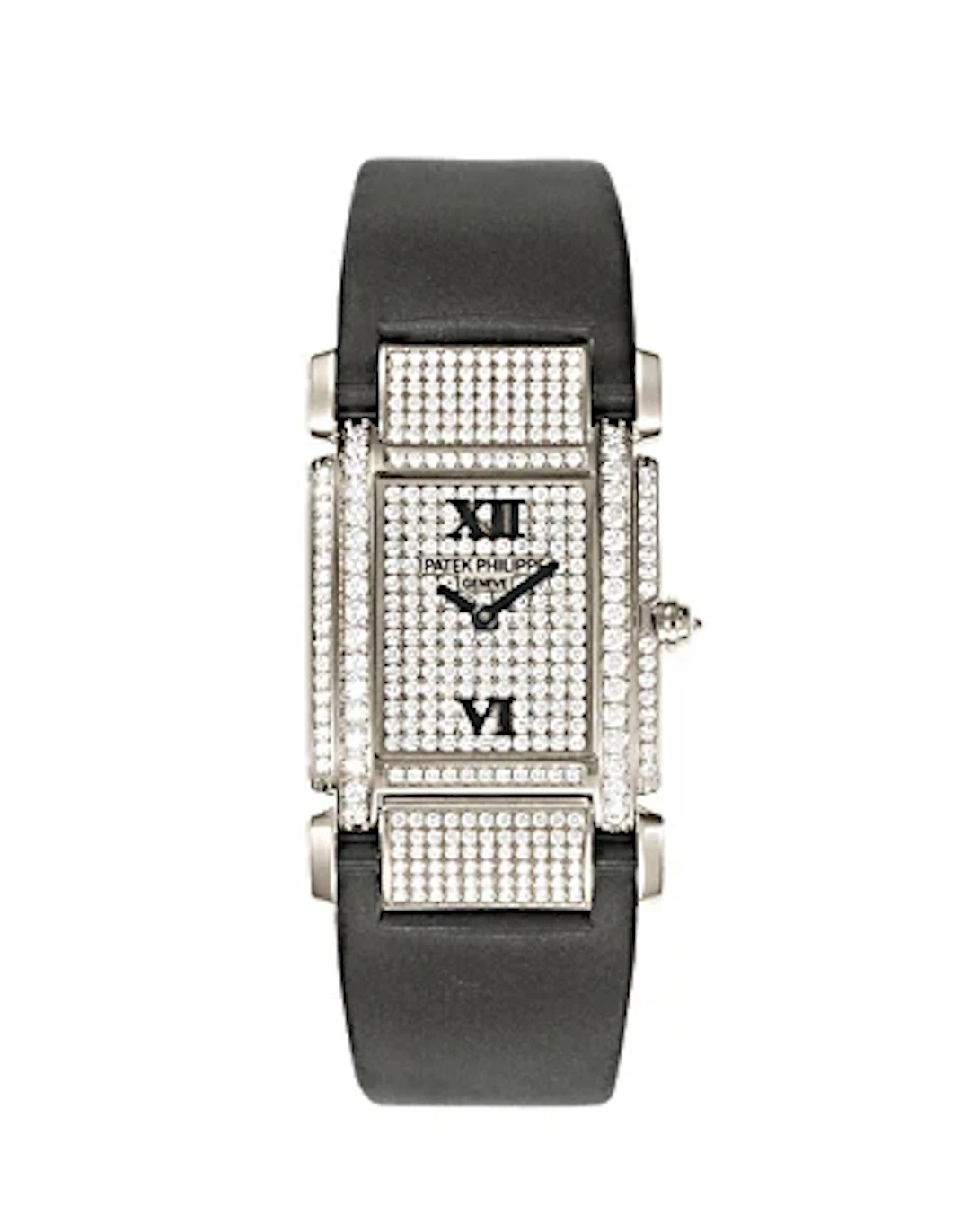 Patek Philippe Twenty~4 18K White Gold & Baguette Diamond Lady’s Watch