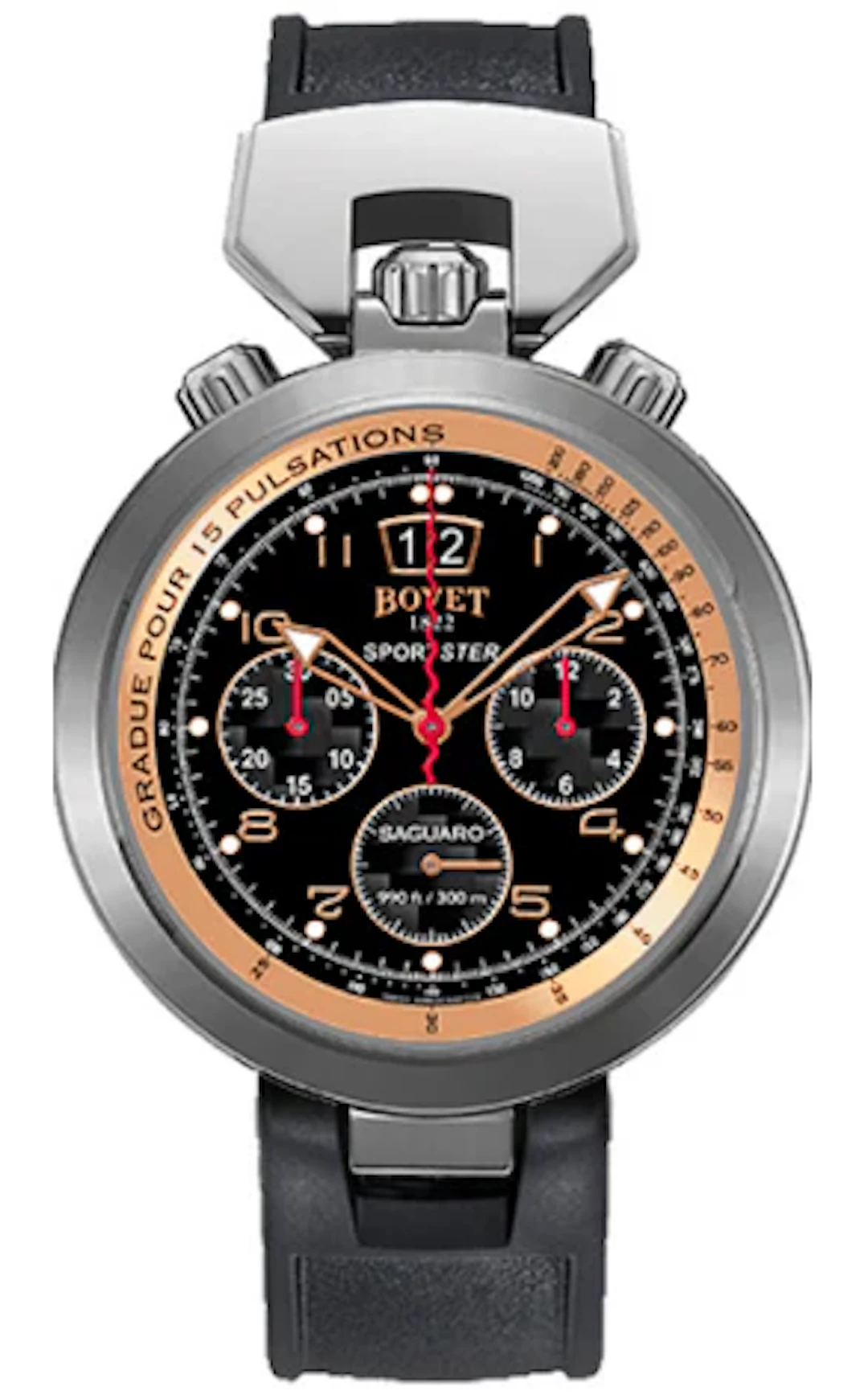 Bovet Sportster Saguaro Chronograph Stainless steel & 18 Rose Gold Men's Watch