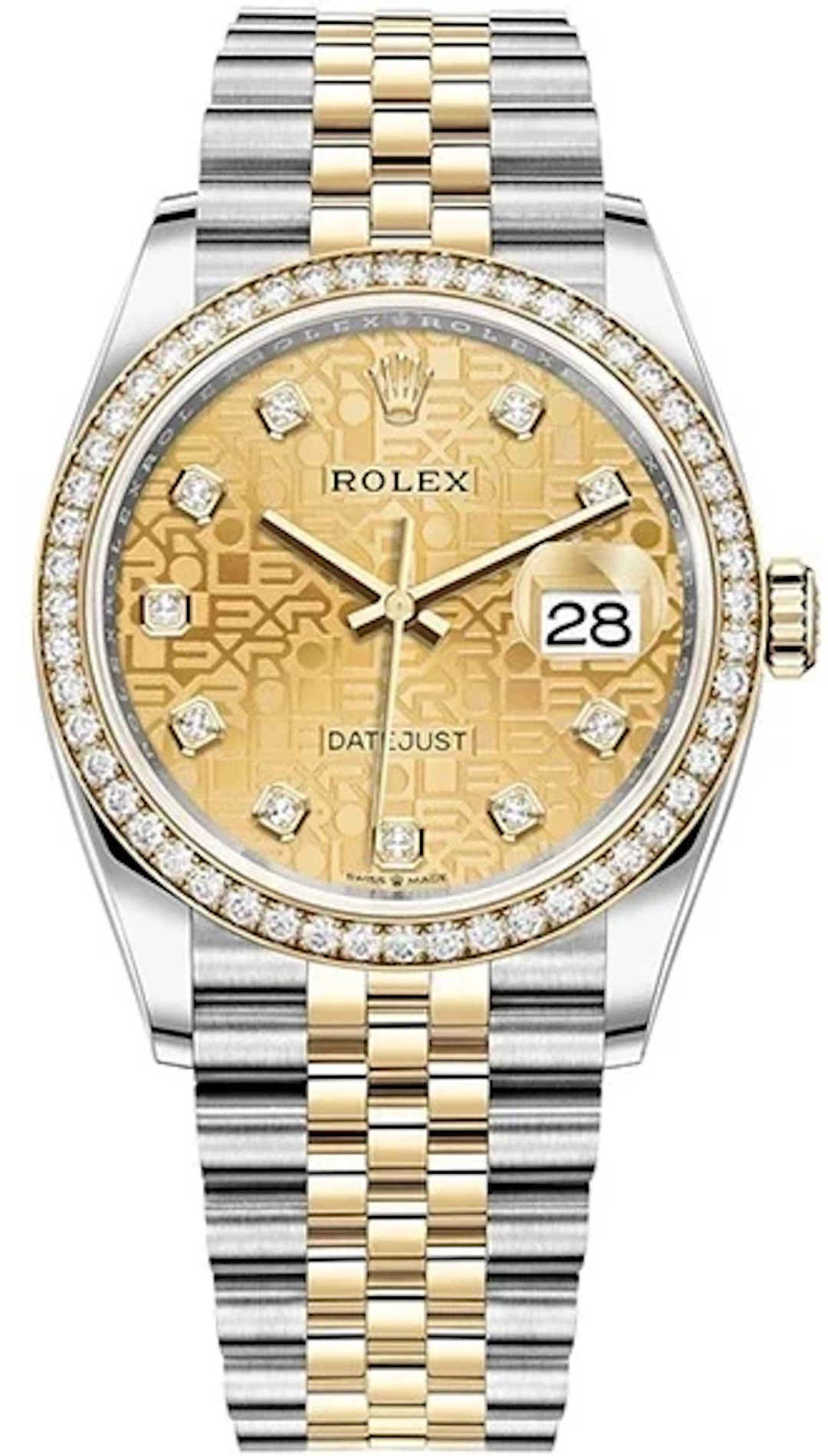 Rolex Datejust Stainless Steel & 18K Yellow Gold & Diamonds Lady's Watch