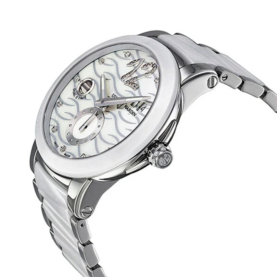 Ulysse Nardin Executive Dual Time Stainless steel & Ceramic Lady Watch