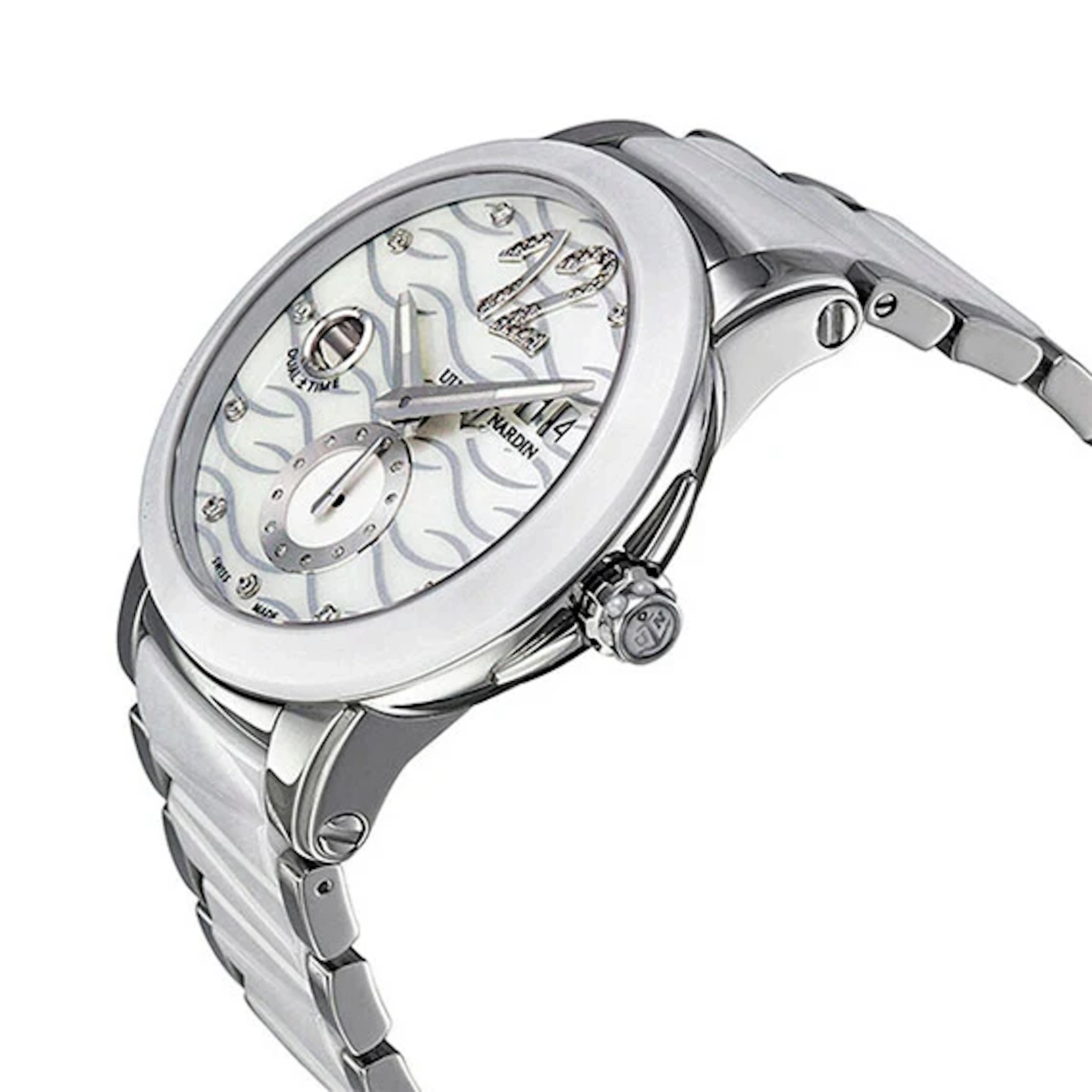 Ulysse Nardin Executive Dual Time Stainless steel & Ceramic Lady Watch