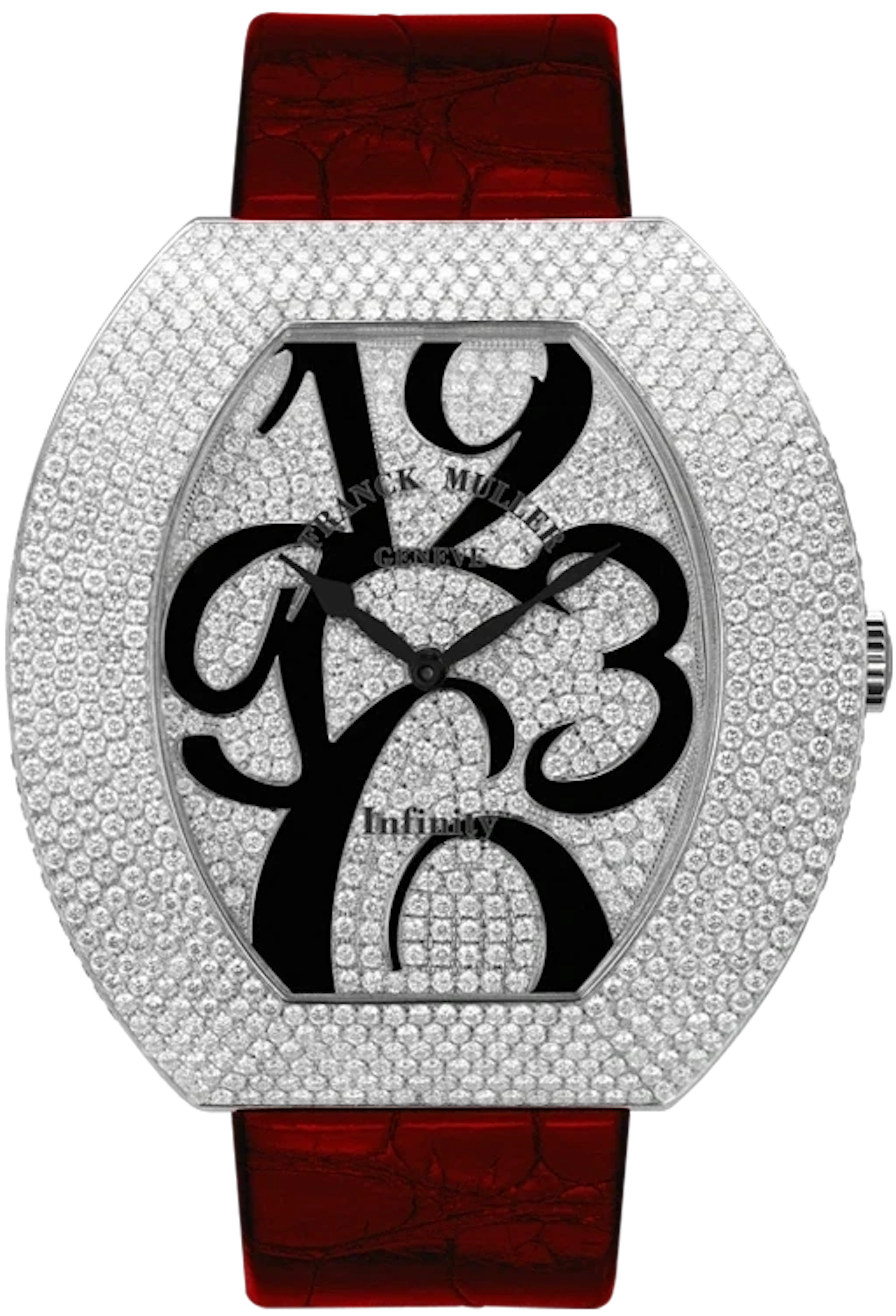 Franck Muller Cintree Curvex Infiniti Stainless Steel & Diamonds Lady's Watch