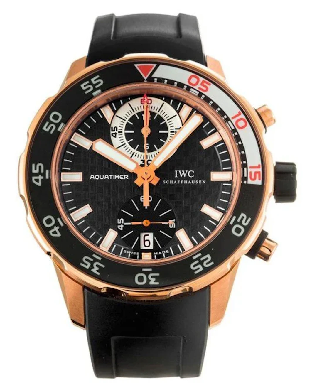 IWC Aquatimer Chronograph 18k Rose Gold Men's Watch