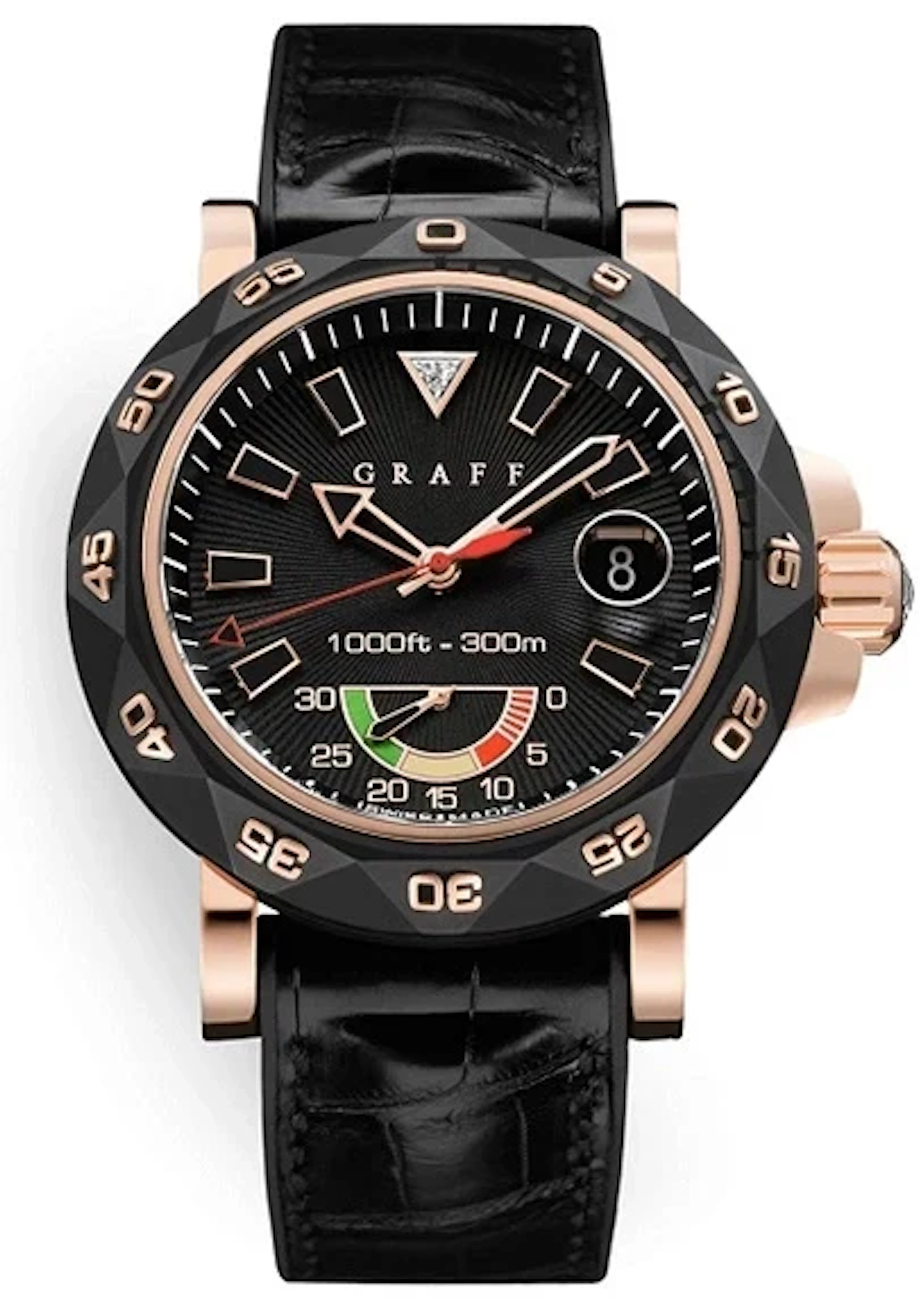 Graff Scuba Countdown DLC Stainless Steel & 18K Rose Gold Men's Watch
