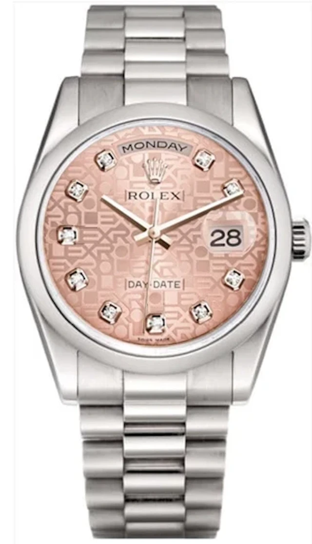 Rolex Day-Date 18K White Gold Lady's Watch