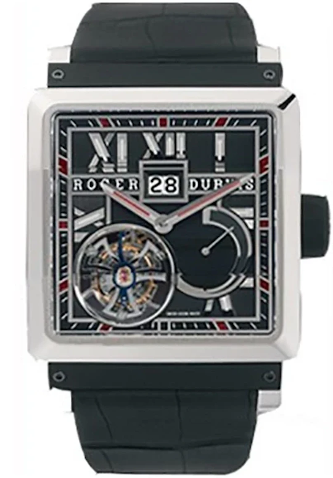 Roger Dubuis KingsQuare Flying Tourbillon Large Date 18K White Gold Men's Watch