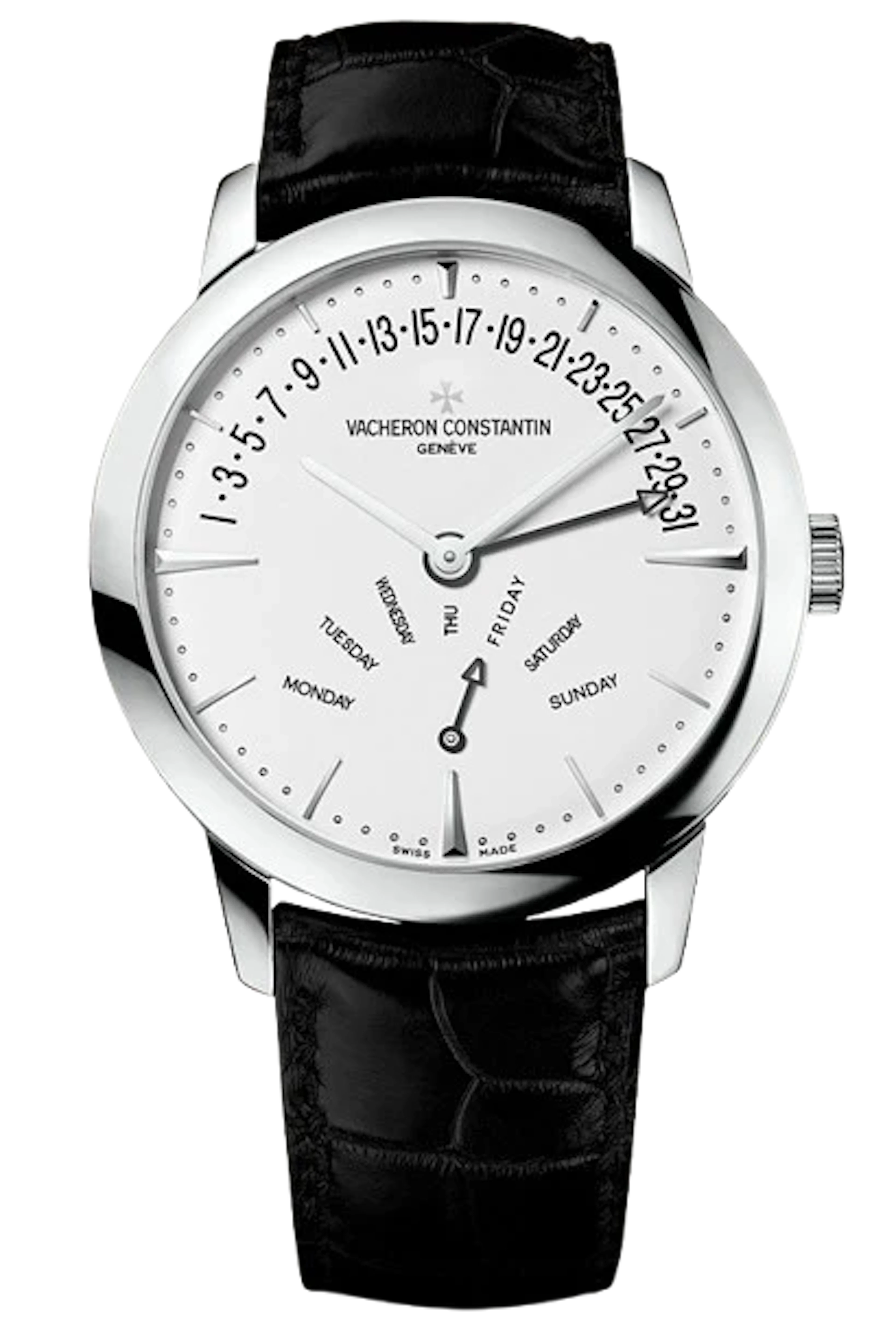 Vacheron Constantin Patrimony Retrograde Day-Date 18K White Gold Men’s Watch