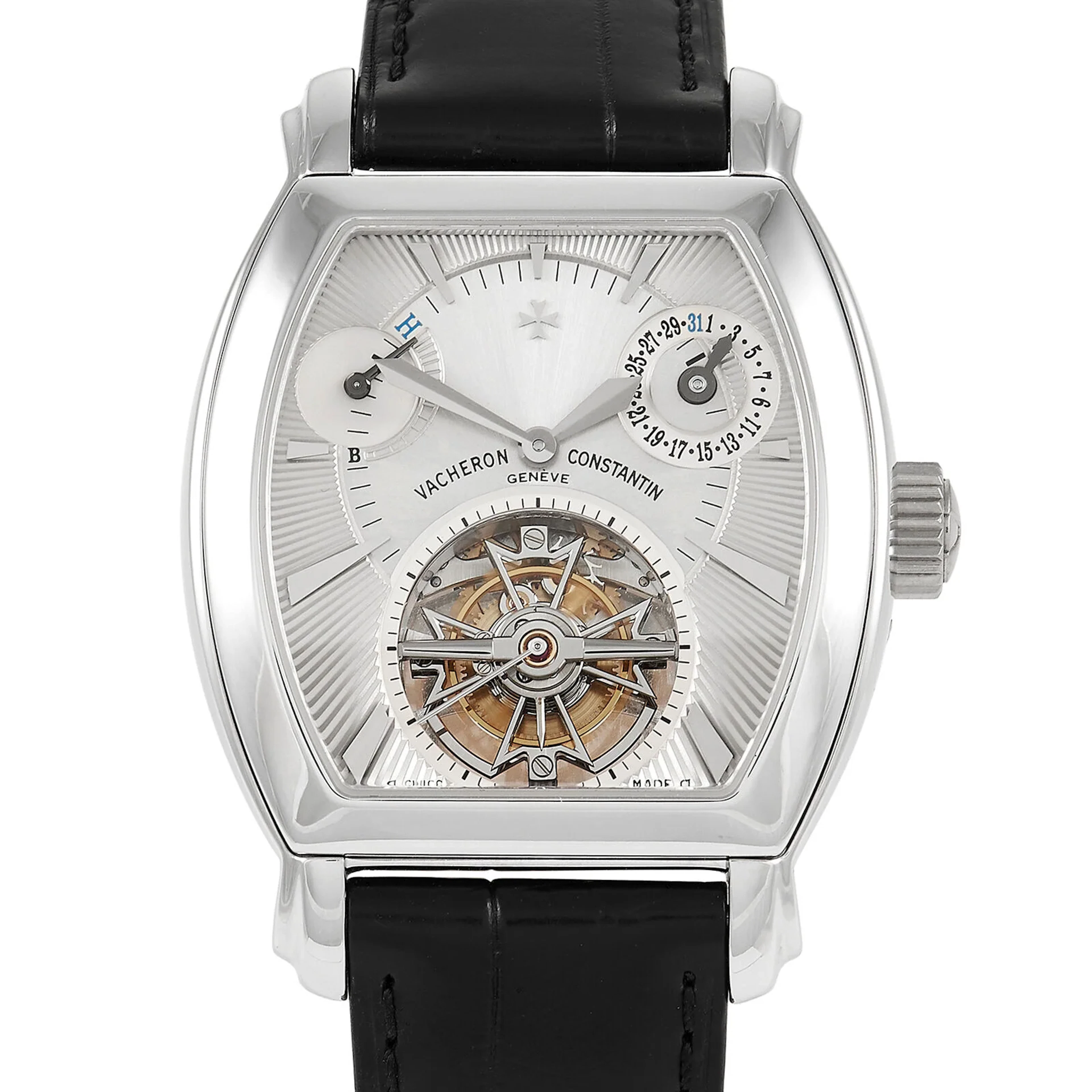 Vacheron Constantin Malte Tonneau Tourbillon Platinum Men's Watch