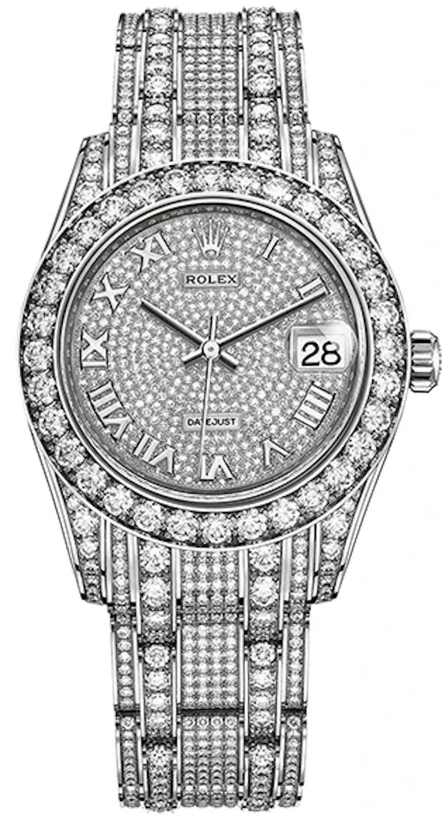 Rolex Datejust 18K White Gold & Diamonds Lady's Watch